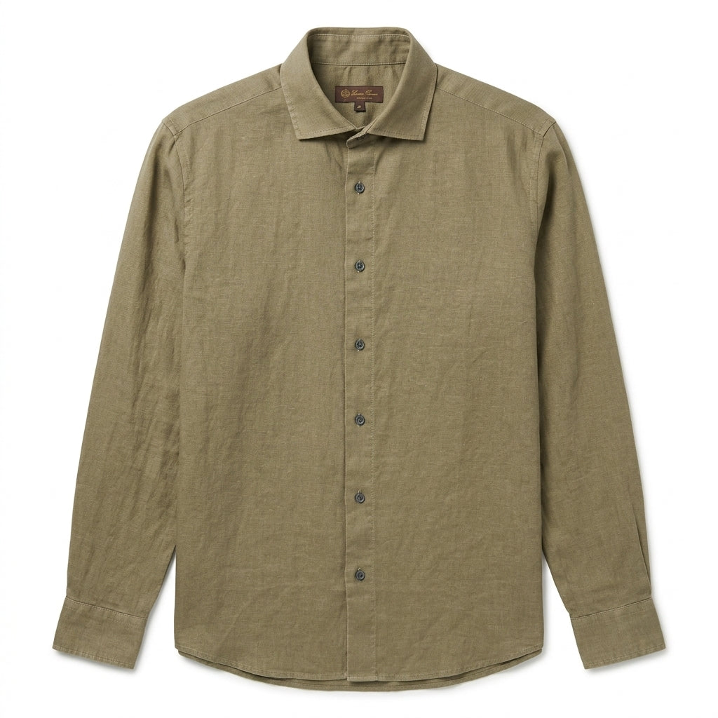 Loro Piana - Linen Shirt - Olive Green