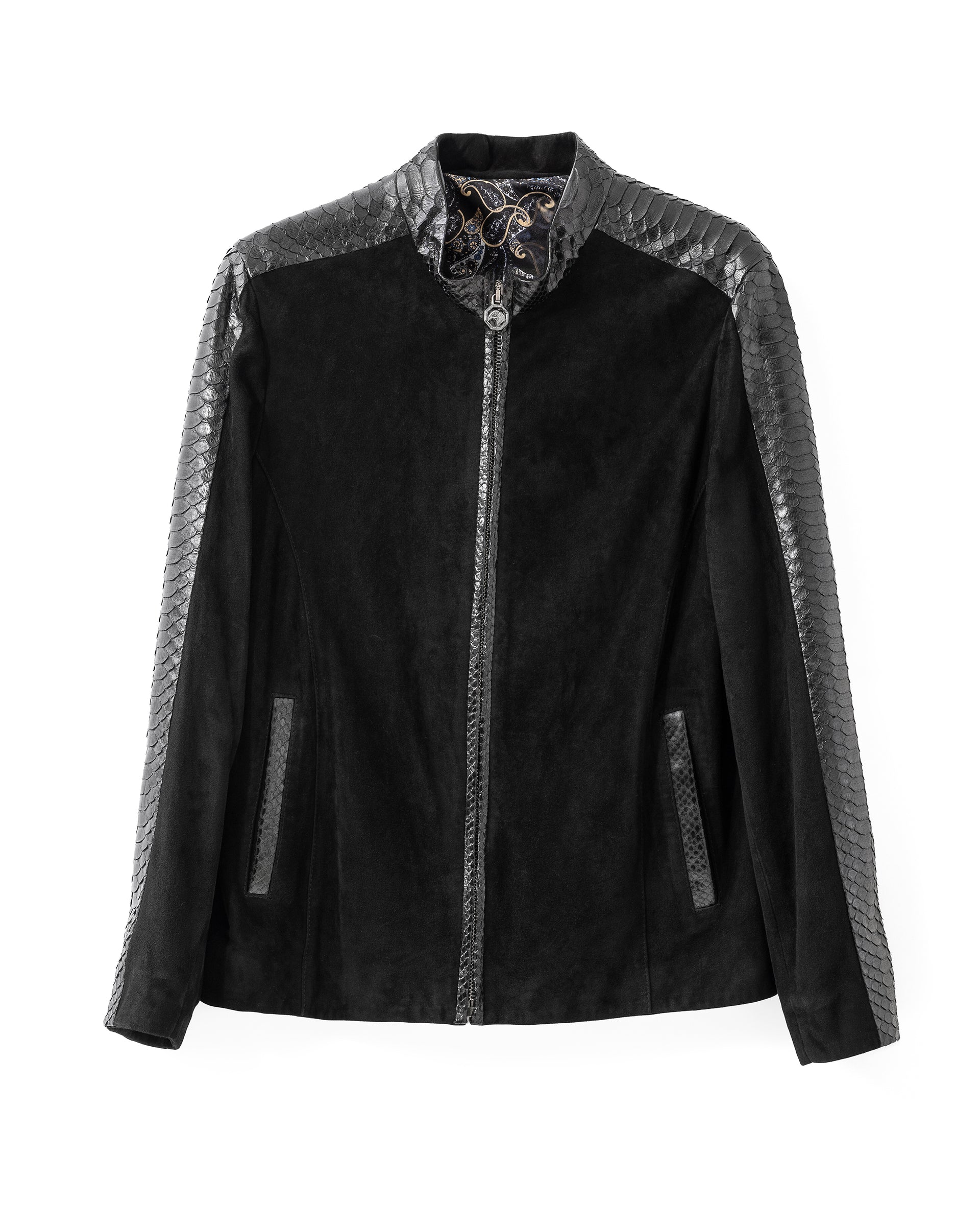 Stefano Ricci Jacket Nubuk with python Leather