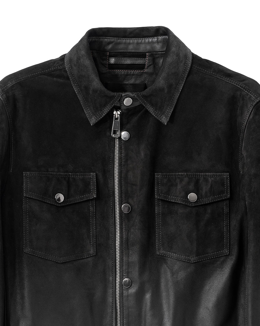 Gently Armor Jacket - Men's Full-Grain Leather Combination with Nubuk Leather