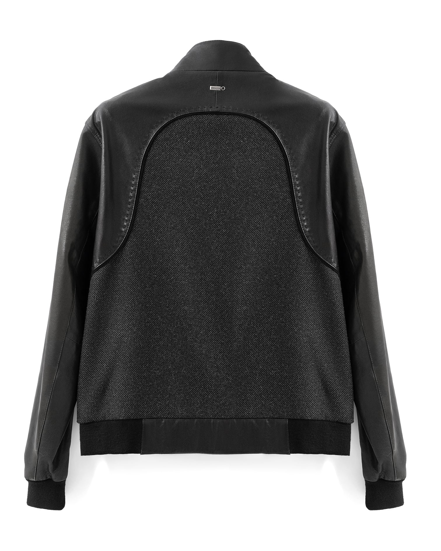 Zilli Jacket men's Cashmere with Grain Leather