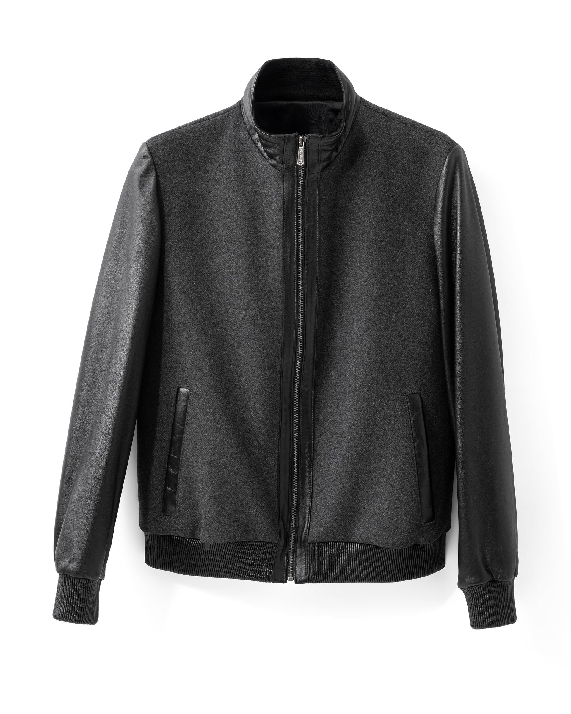 Loro Piana Jacket men's Cashmere with Grain Leather