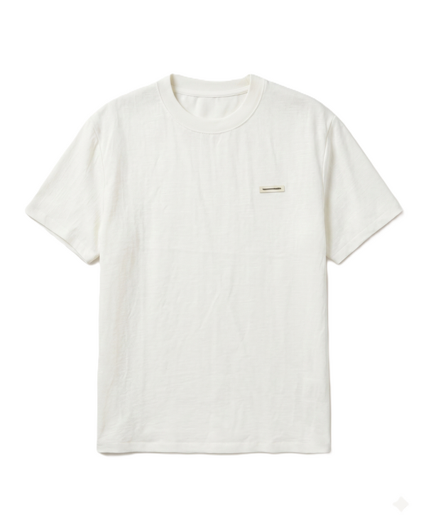 ZHE - White Cotton T-Shirt