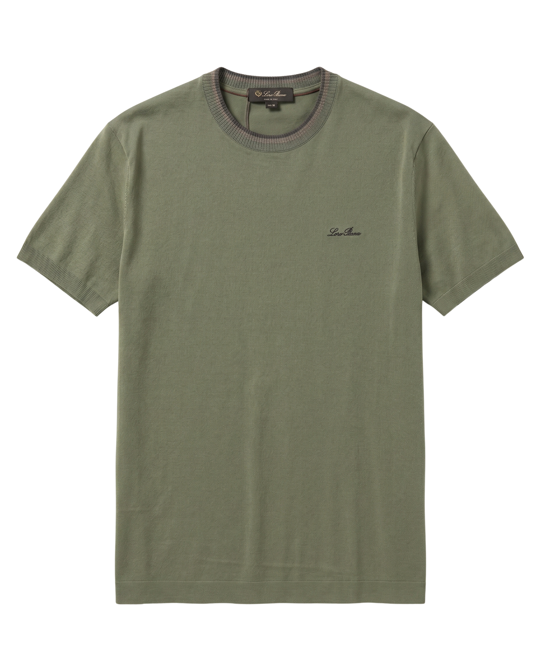 Loro Piana - Olive Green Crewneck T-Shirt