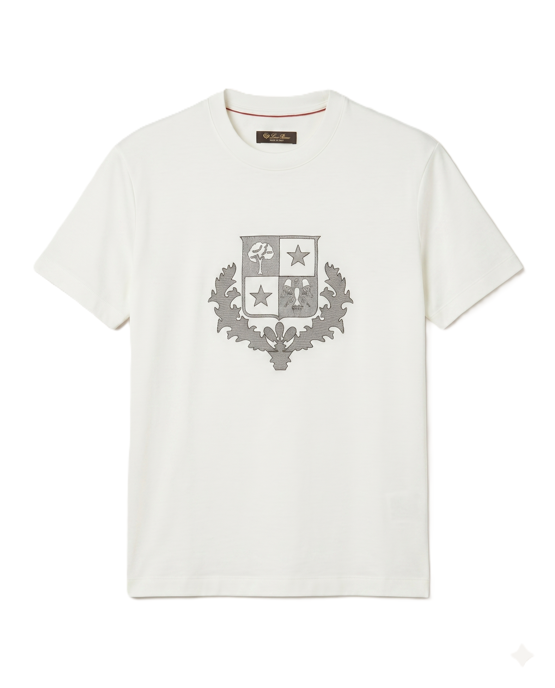 Loro Piana - Crest Embroidered Cotton T-Shirt - White