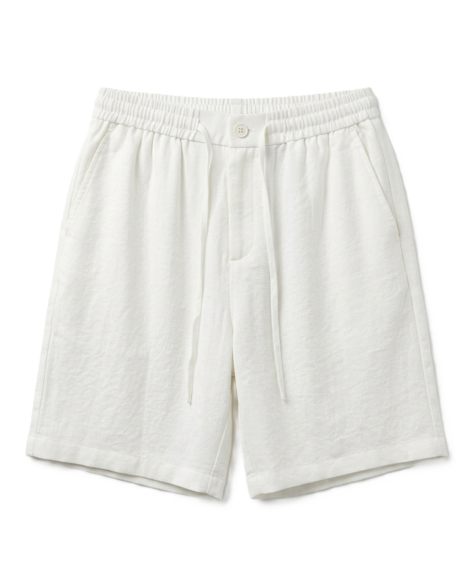 Zegna - Premium White Linen Shorts