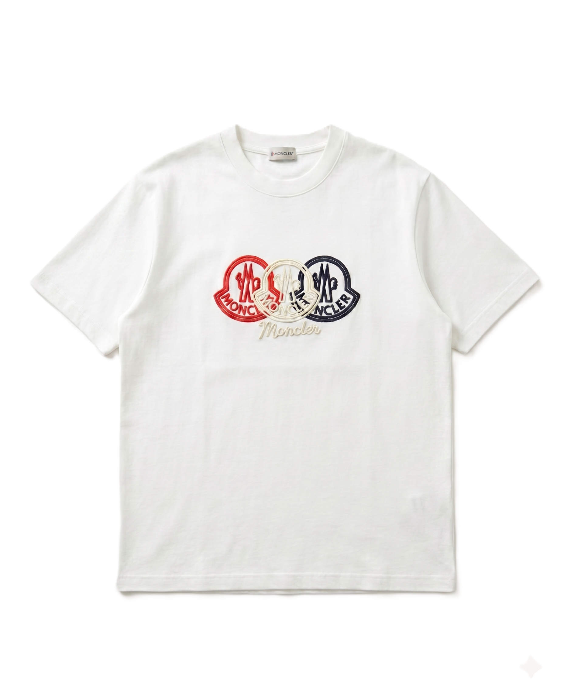 Moncler - White Tri-Color T-Shirt