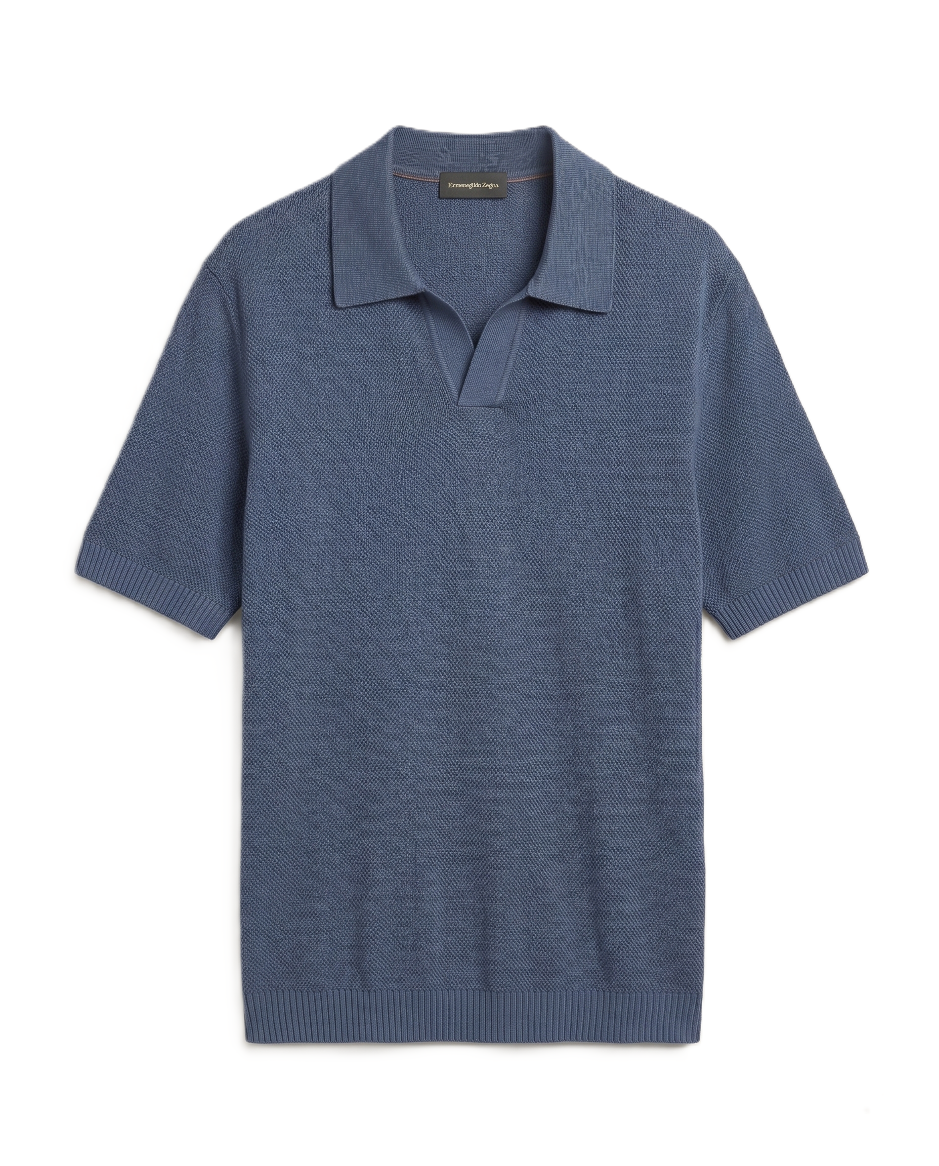 Zegna - Textured Knit Polo & Pant Set - Deep Blue