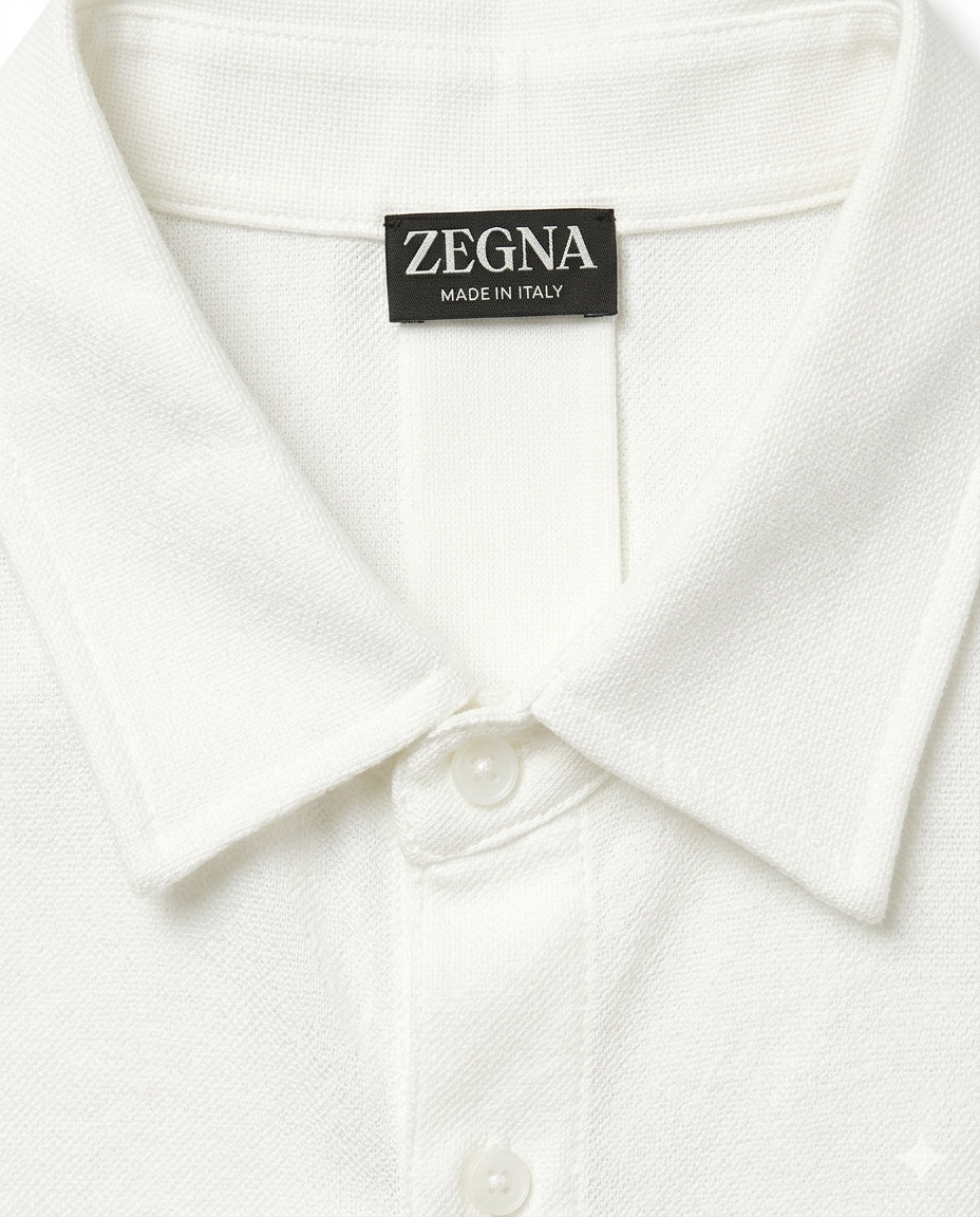 Zegna - Premium White Linen Shirt