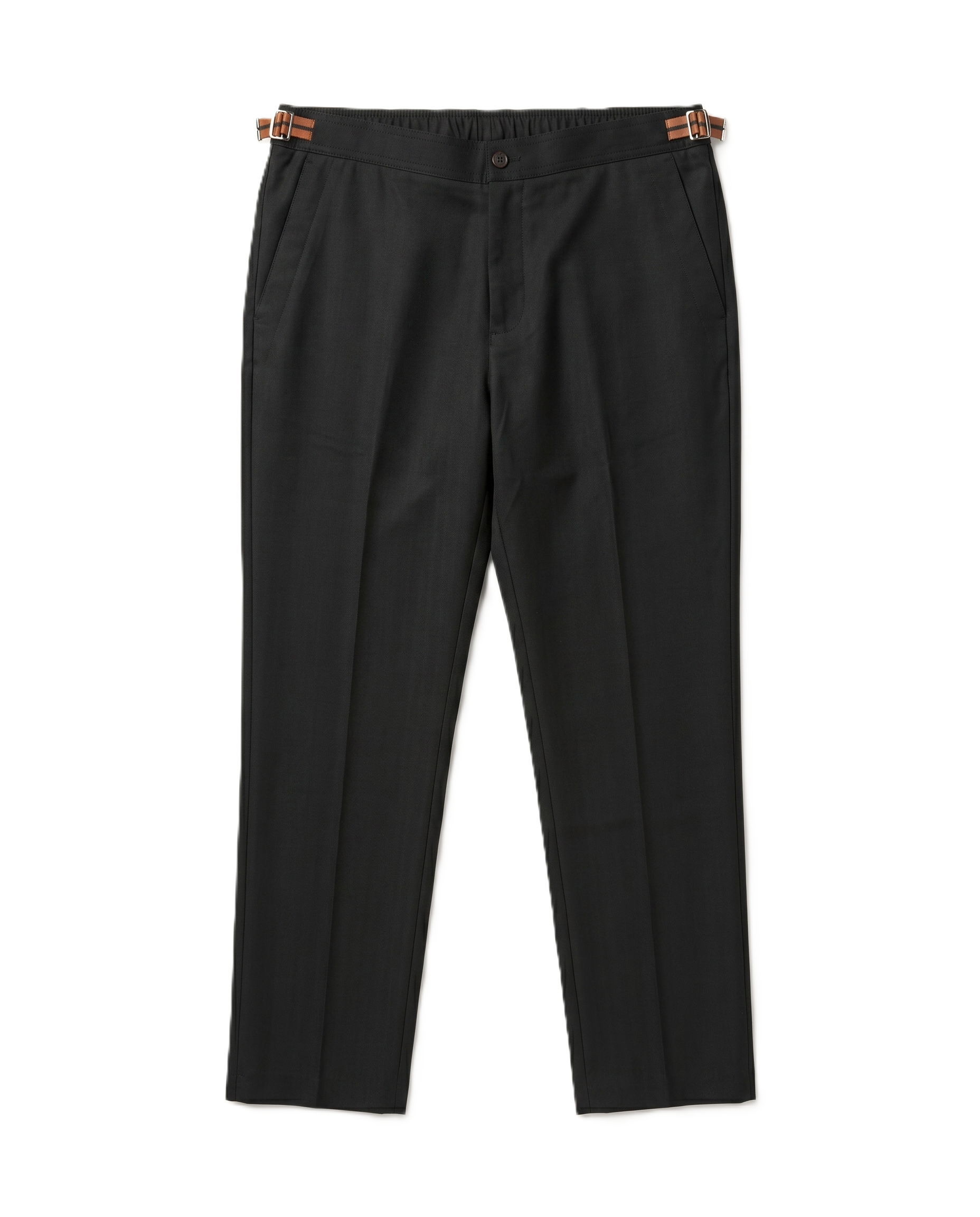 Zegna - Black Herringbone Trousers