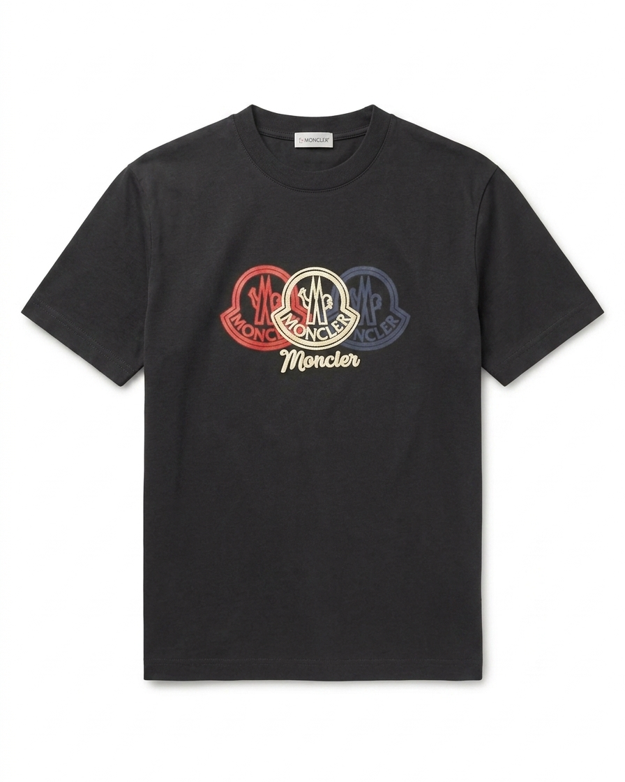 Moncler - Black Tri-Color T-Shirt