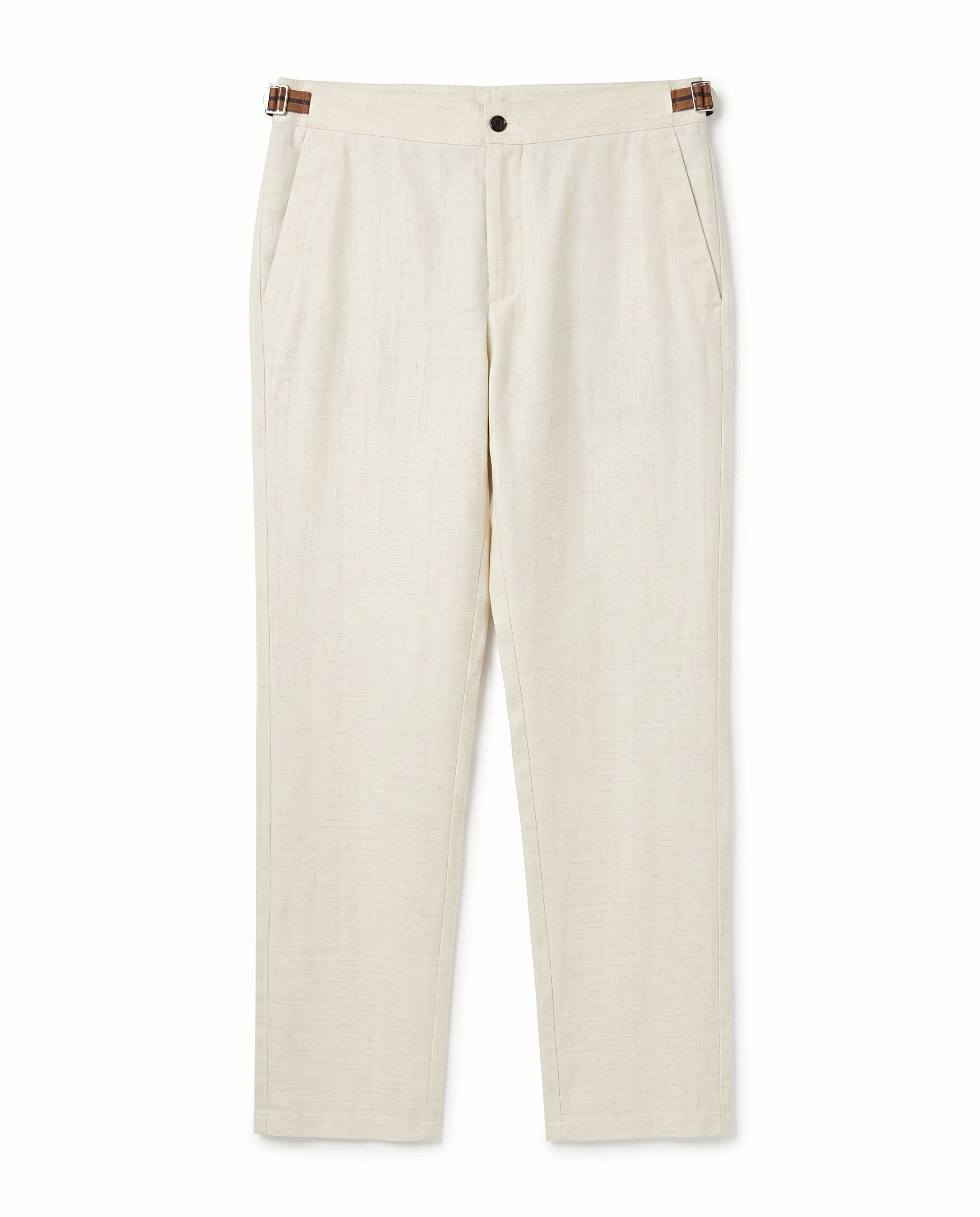 Zegna - Off-White Textured Linen Trousers - Beige