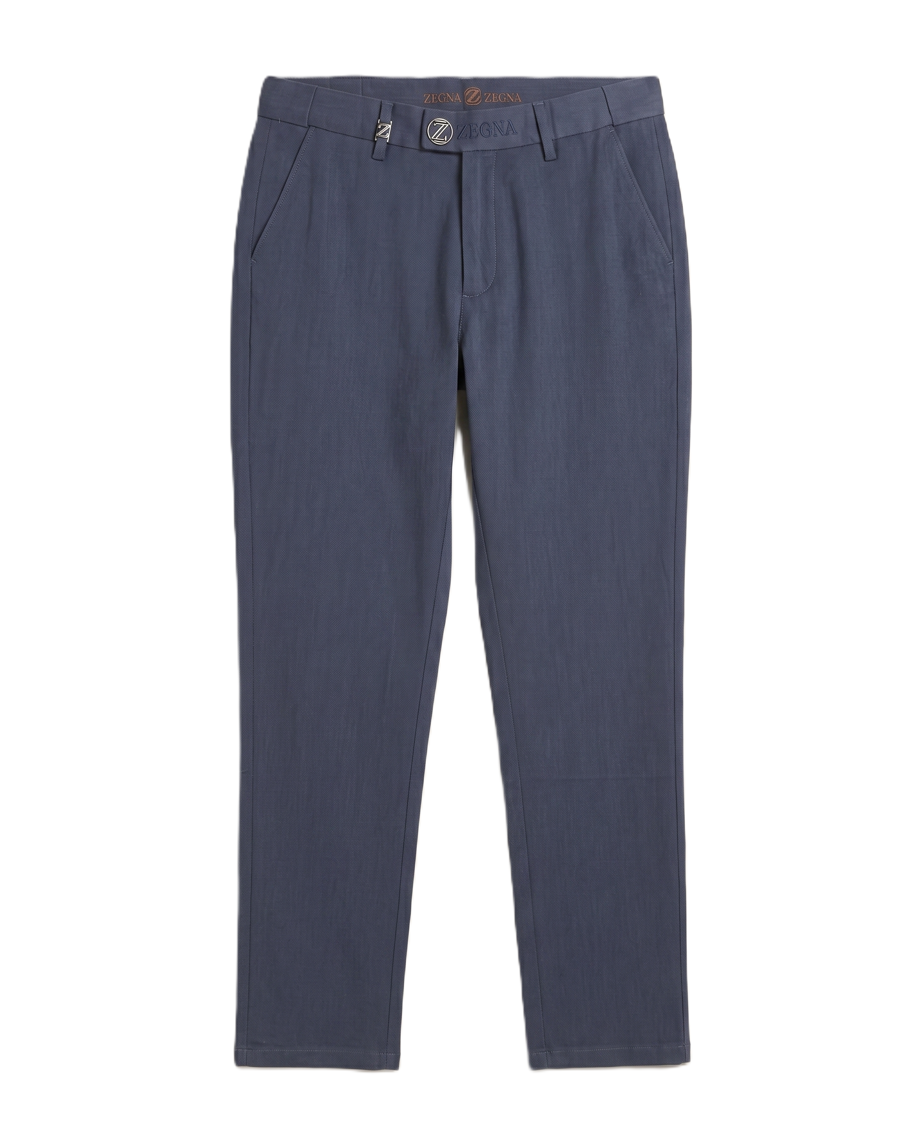 Zegna - Flat-Front Trousers in Steel Blue