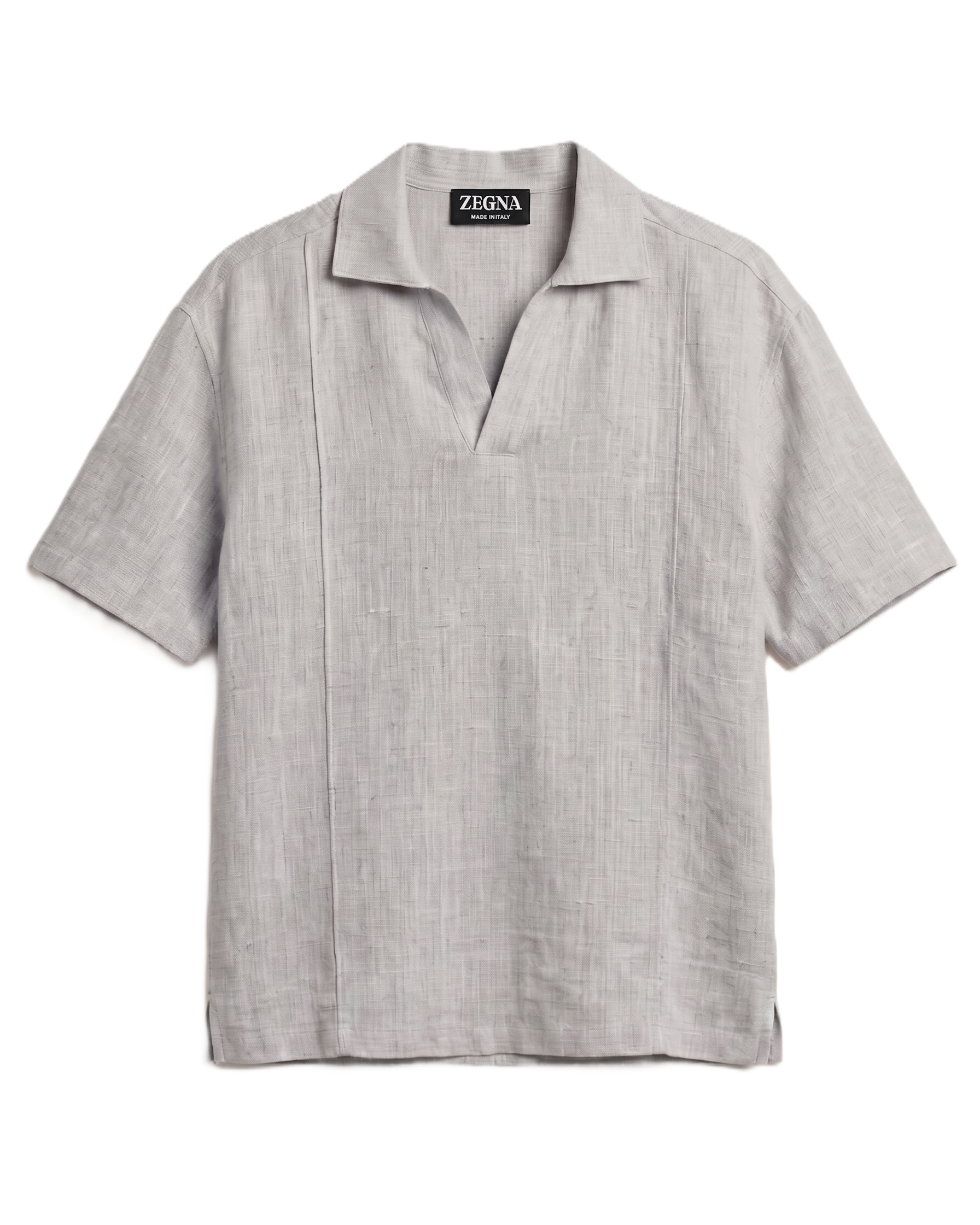 Zegna - Premium Linen Polo - Grey