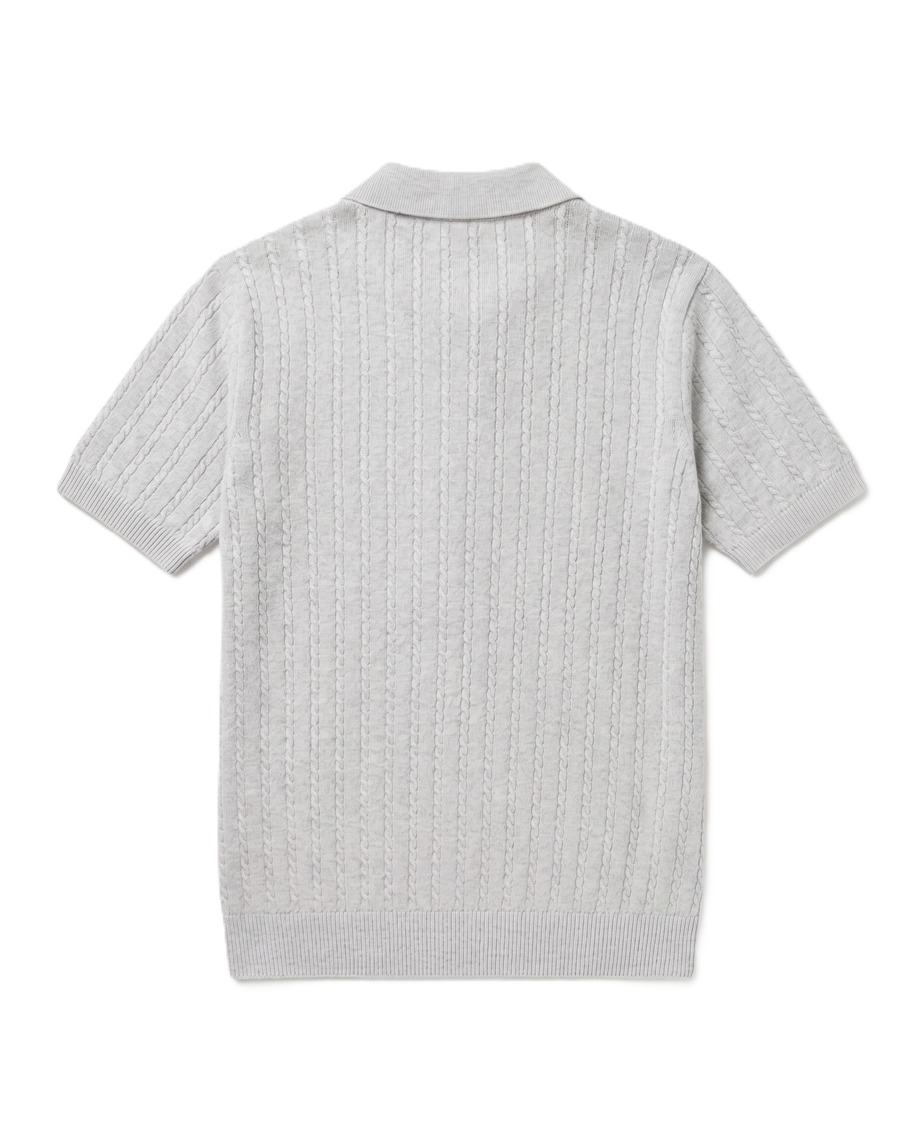 Loro Piana - Light Grey Knit Polo