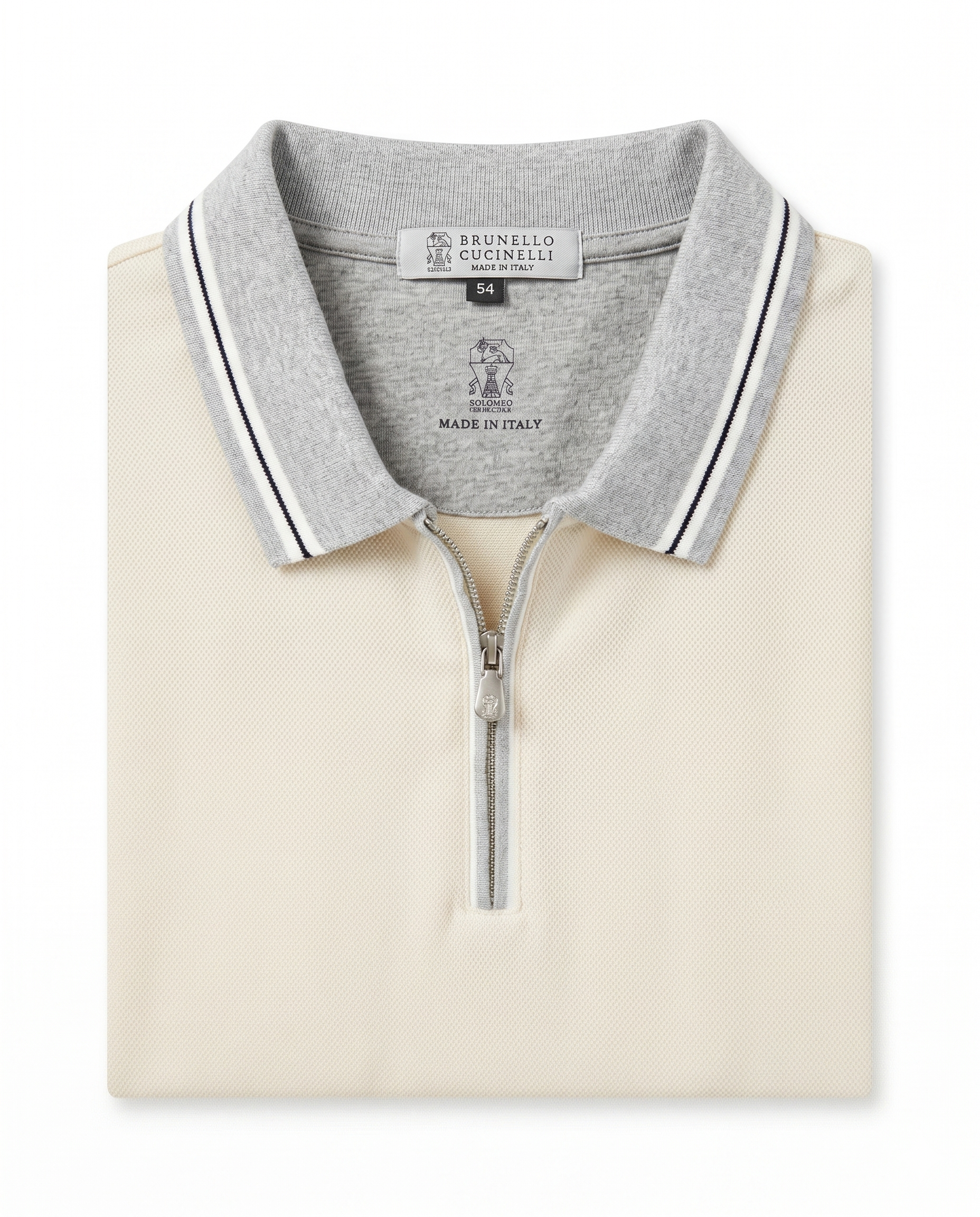 Brunello Cucinelli - Knit Quarter-Zip Polo - Beige