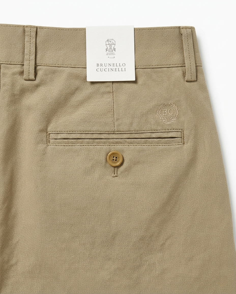 Brunello Cucinelli - Cotton Twill Chinos - Beige