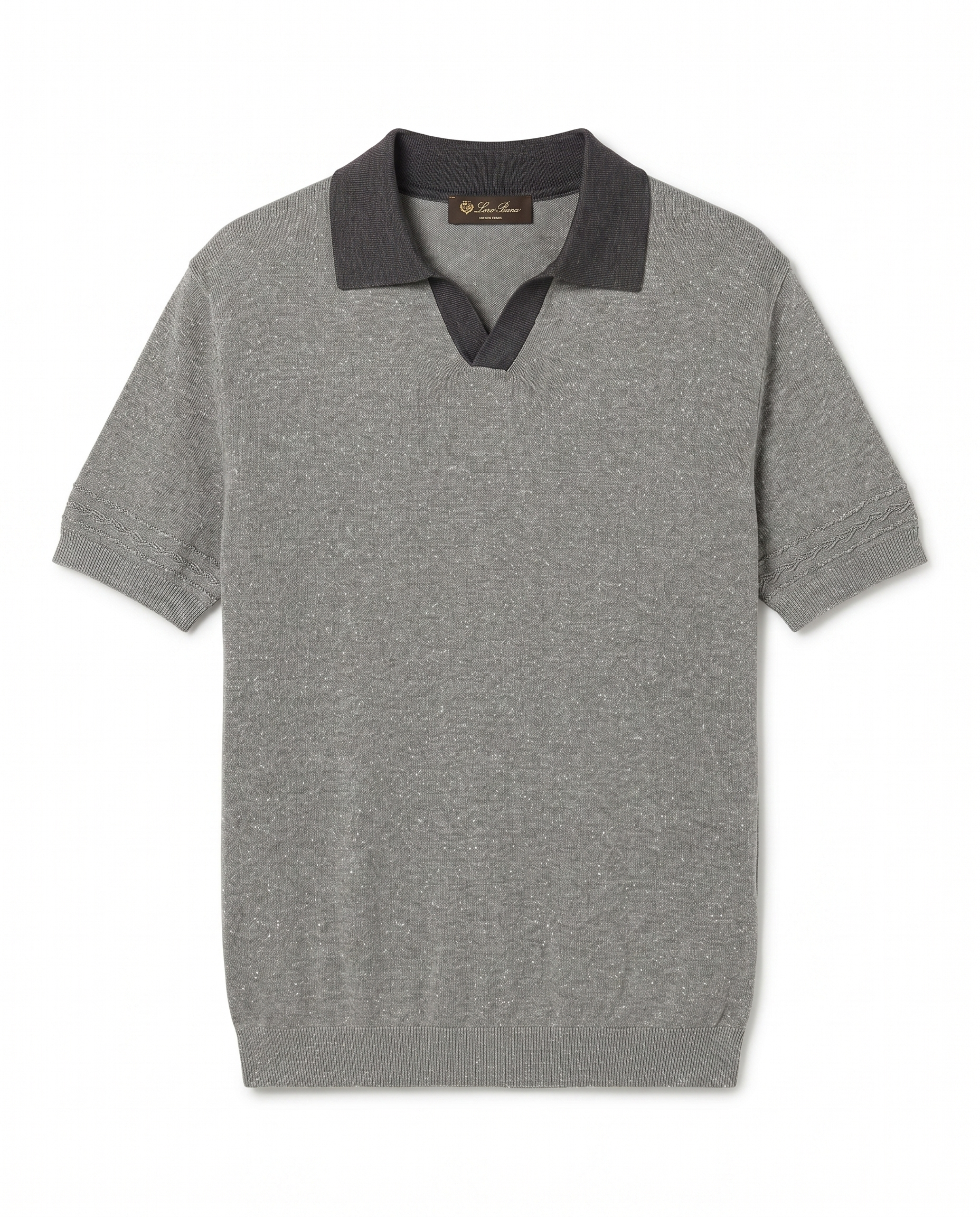 Loro Piana - Knit Johnny Collar Polo - Grey