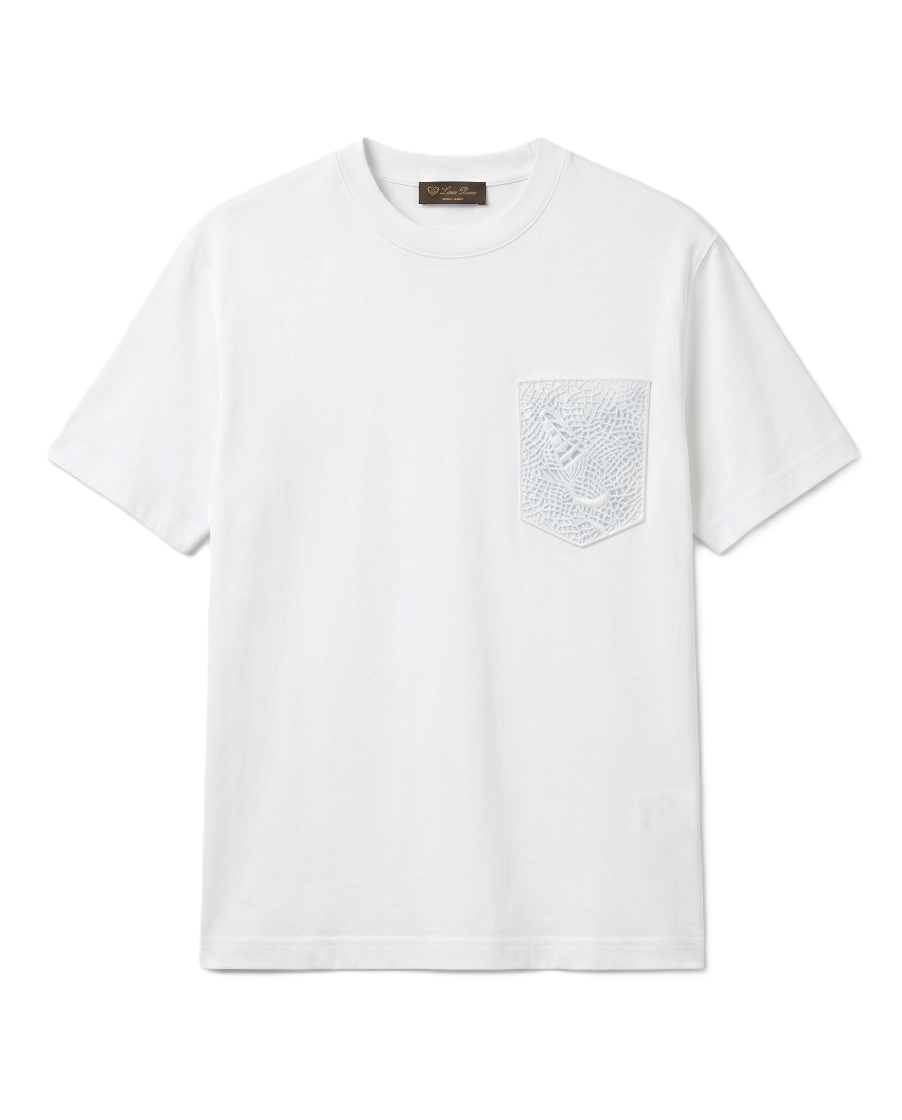 Loro Piana - Intricate Lace Pocket T-Shirt - White