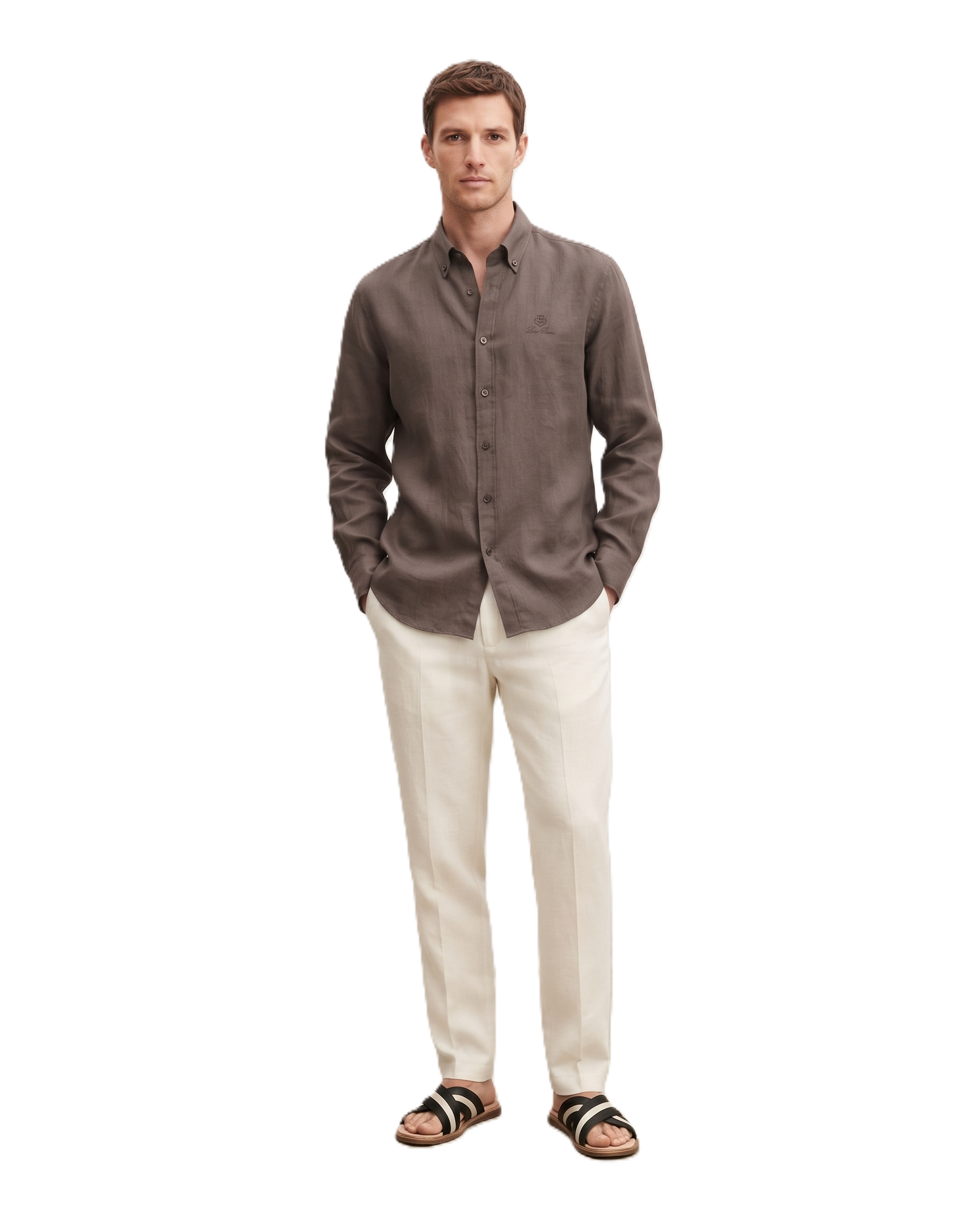 Loro Piana - Classic Long-Sleeve Shirt - Brown