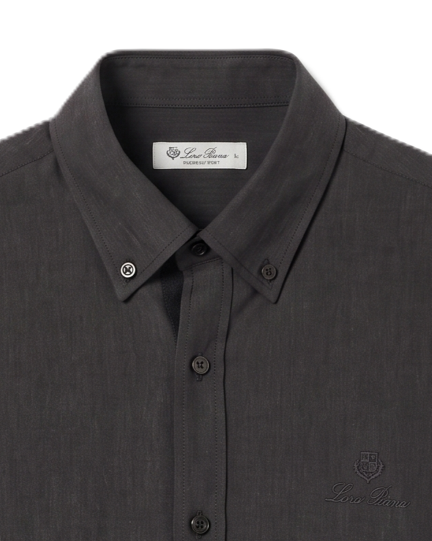 Loro Piana - Classic Long-Sleeve Shirt - Black