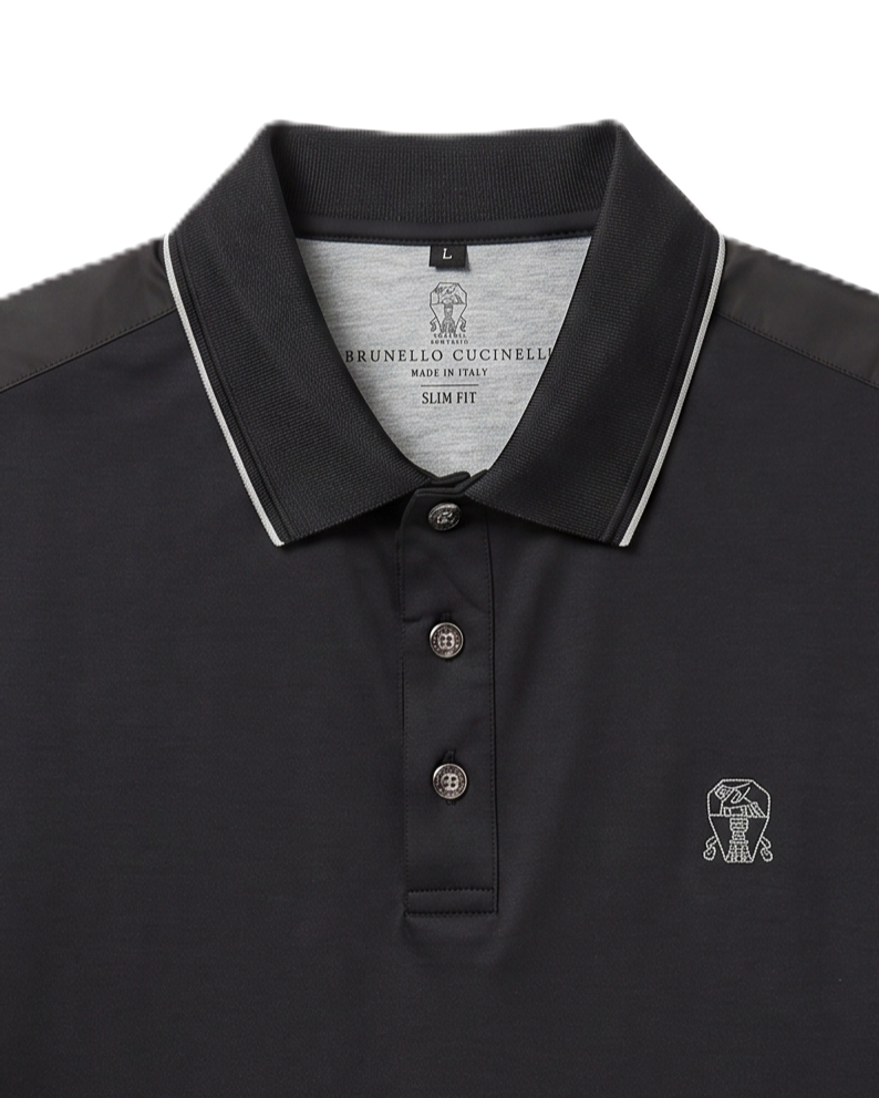 Brunello Cucinelli - Polo T-Shirt - Black