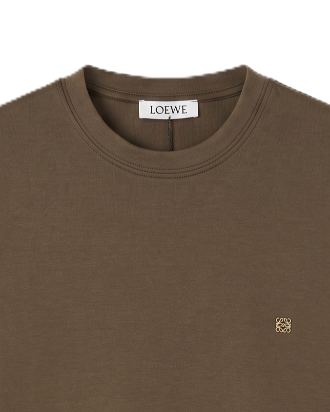 Loewe - Silver Logo T-Shirt - Brown