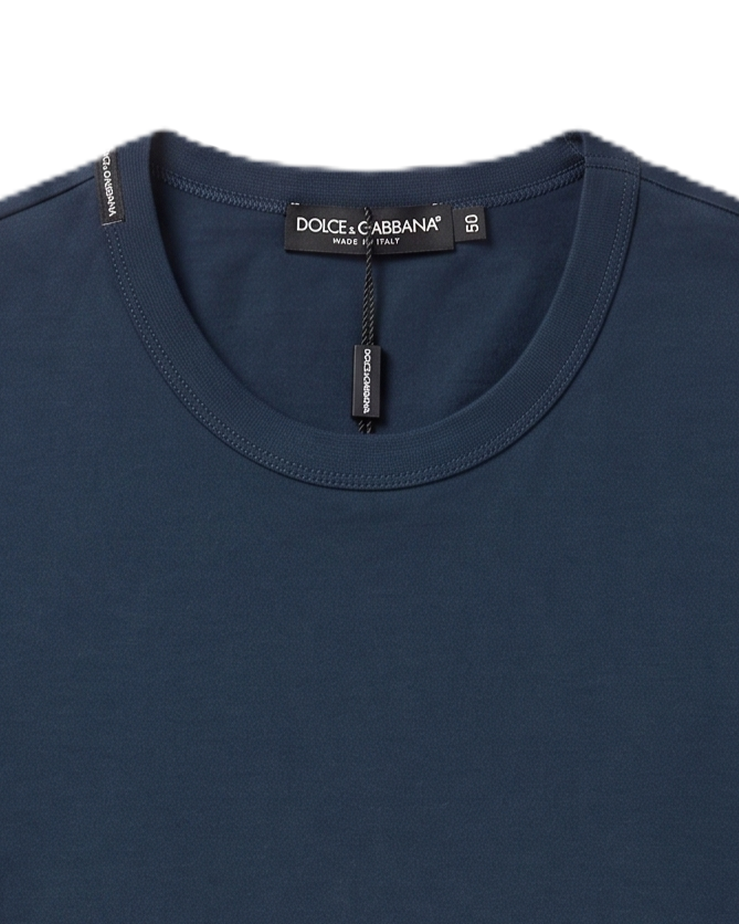 Dolce & Gabbana - Cotton Crewneck T-shirt - Navy