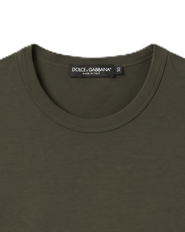 Dolce & Gabbana - Cotton Crewneck T-shirt - Olive