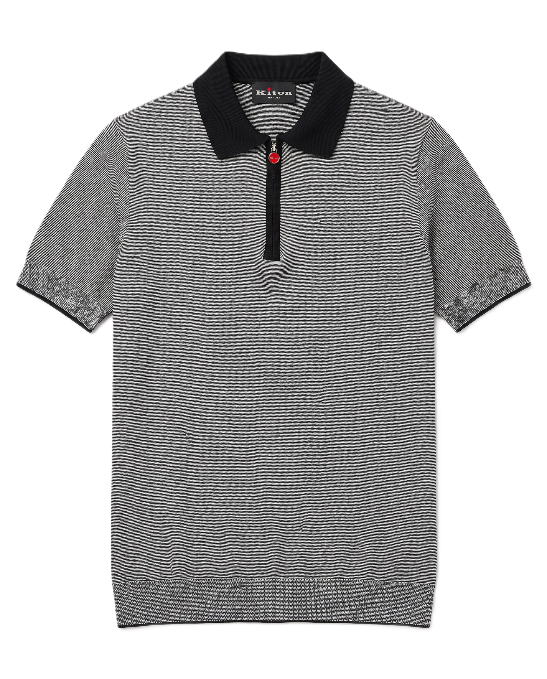 Kiton - Quarter-Zip Polo T-Shirt