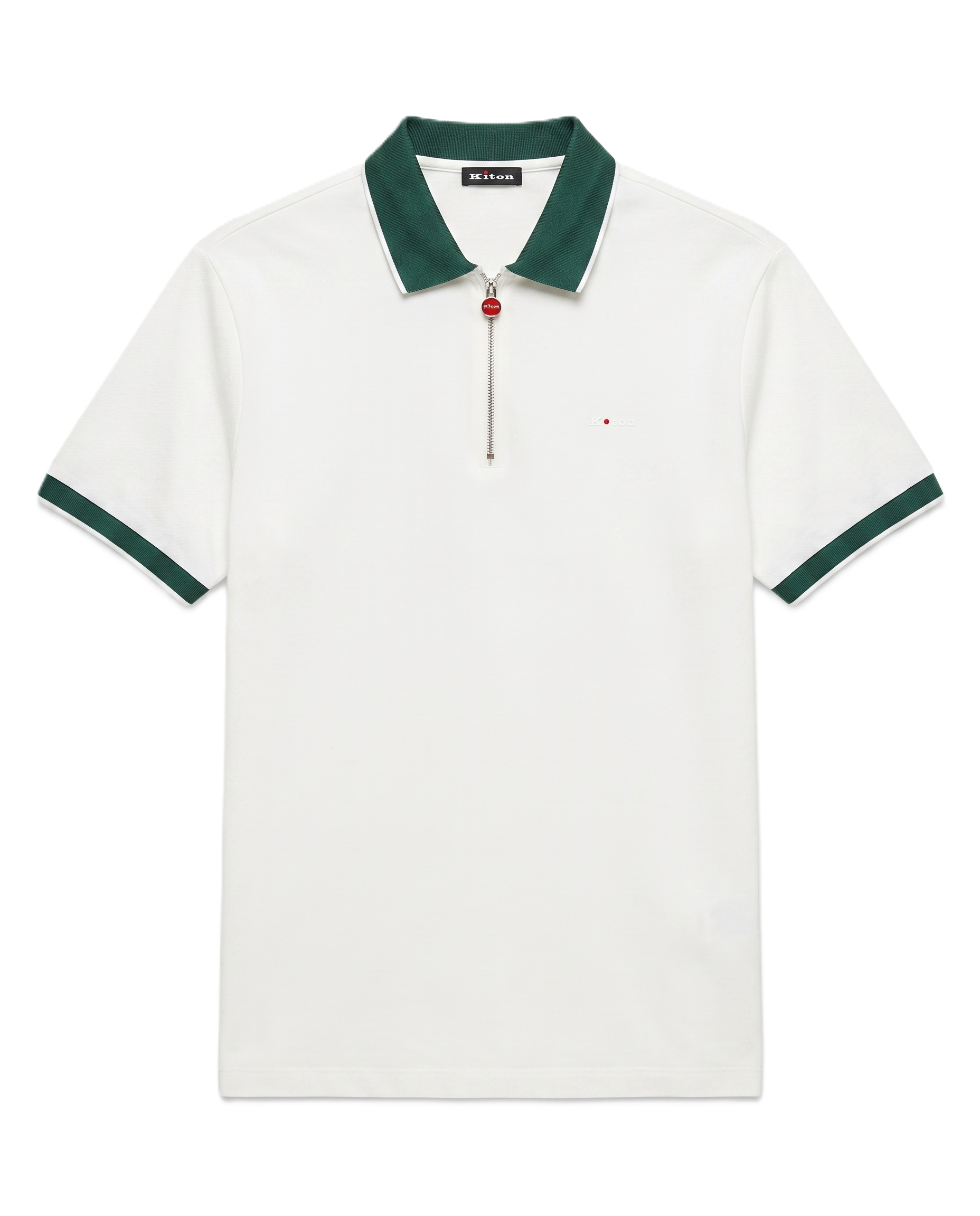 Kiton - Quarter-Zip Polo T-Shirt - White