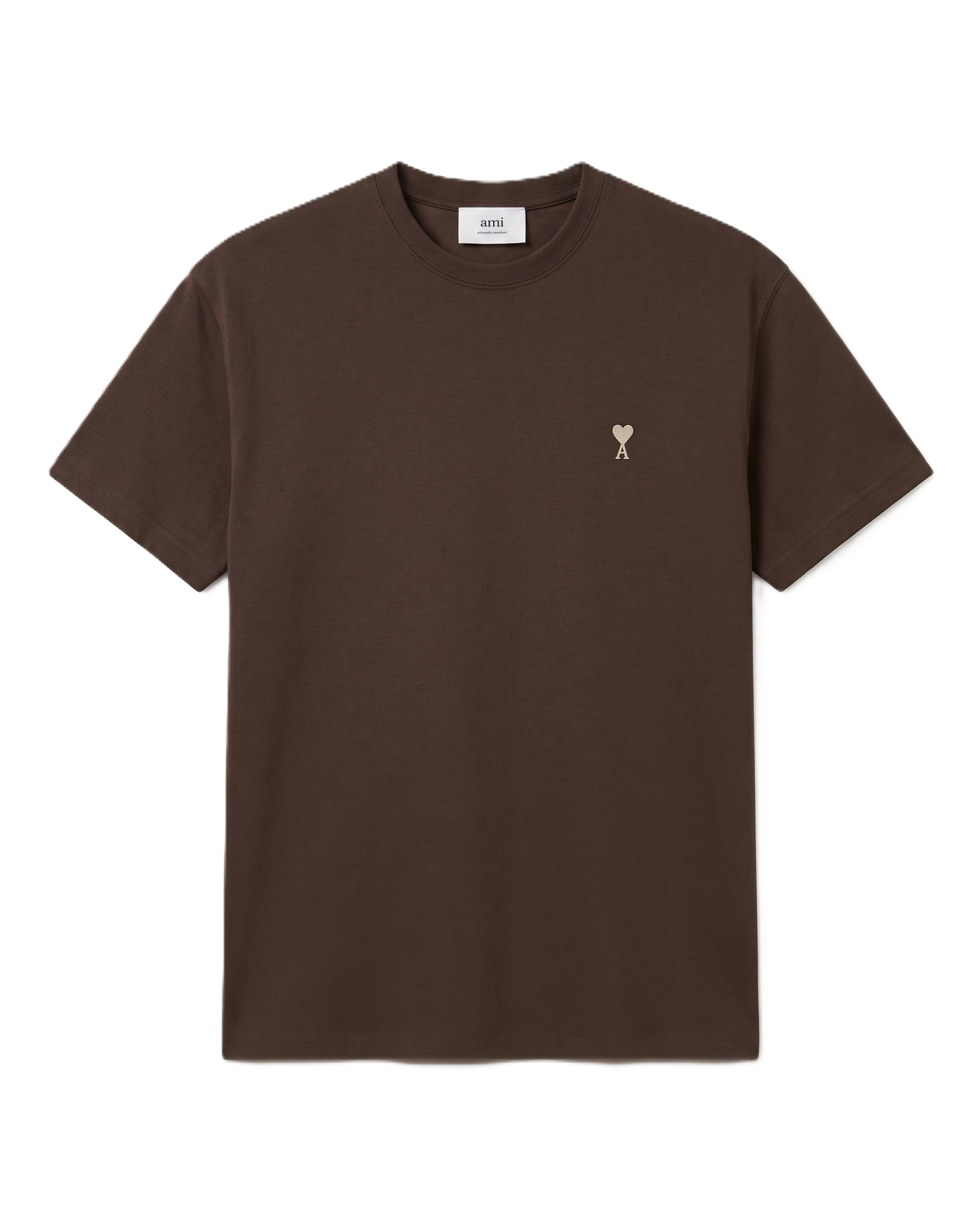 Ami - Cotton T-Shirt - Brown