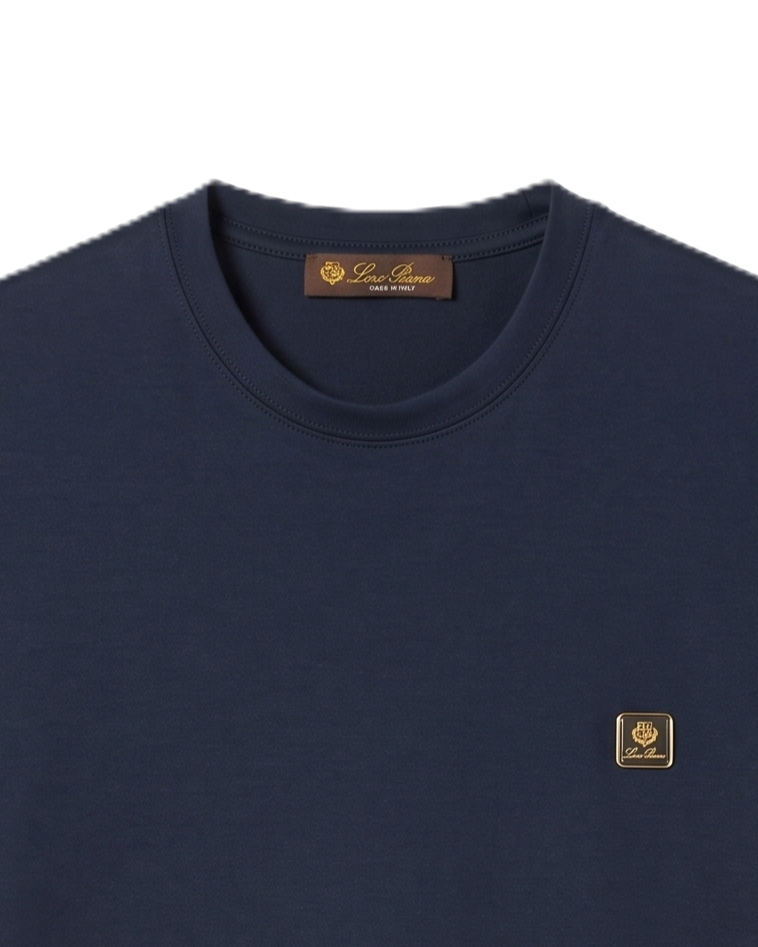 Loro Piana - Crewneck T-Shirt - Navy Blue