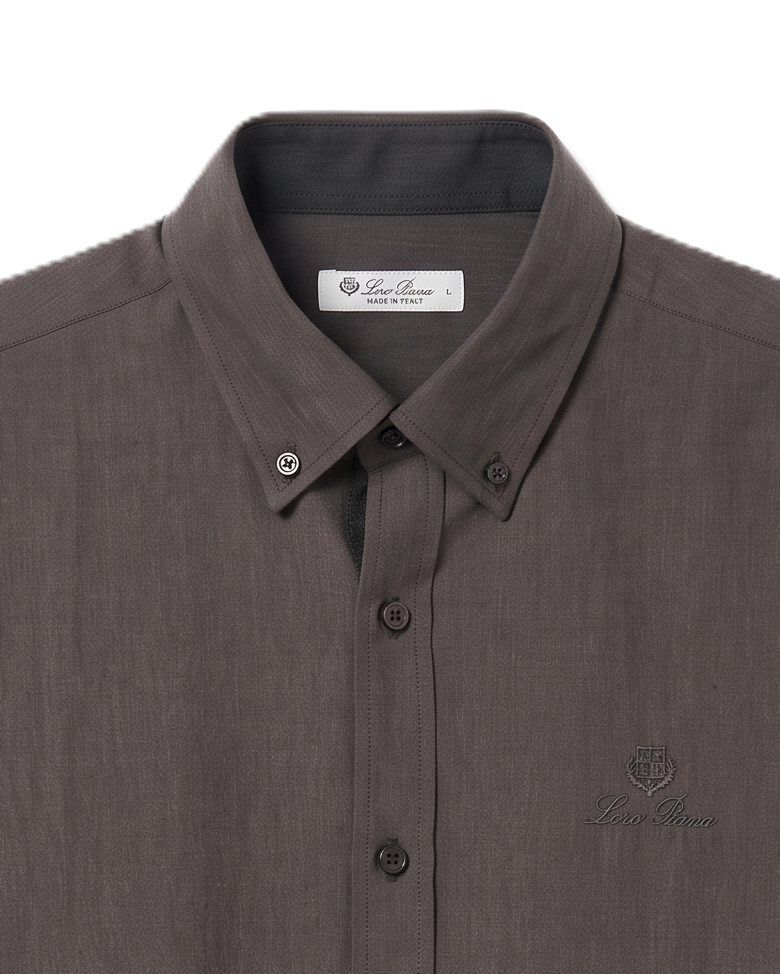 Loro Piana - Long-Sleeve Linen Shirt - Gray