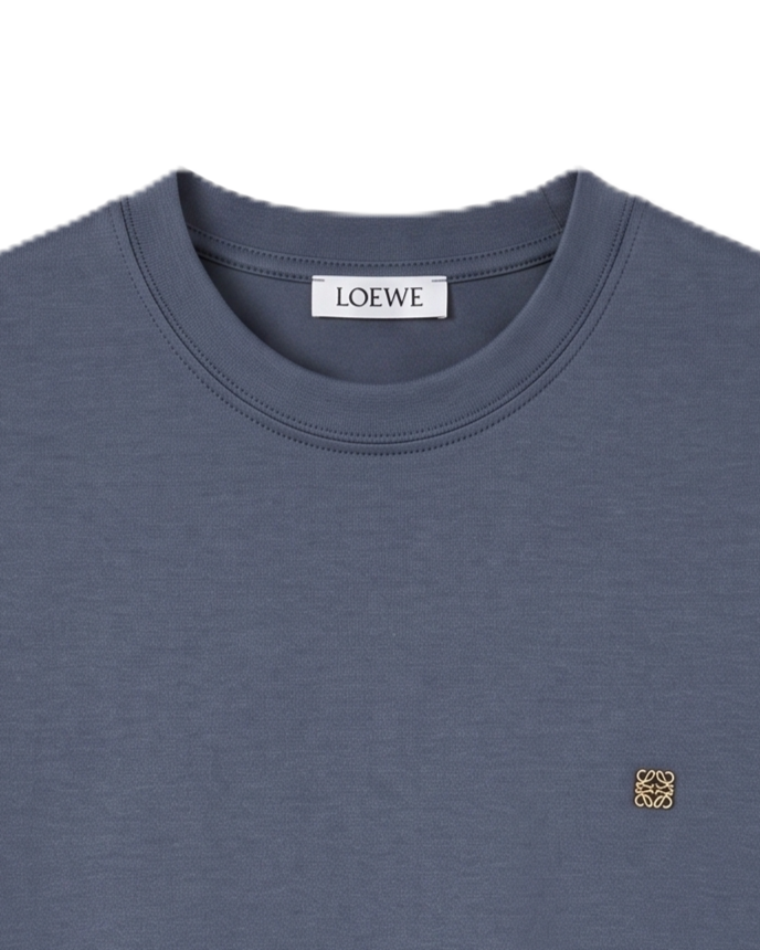 Loewe - Silver Logo T-Shirt - Navy