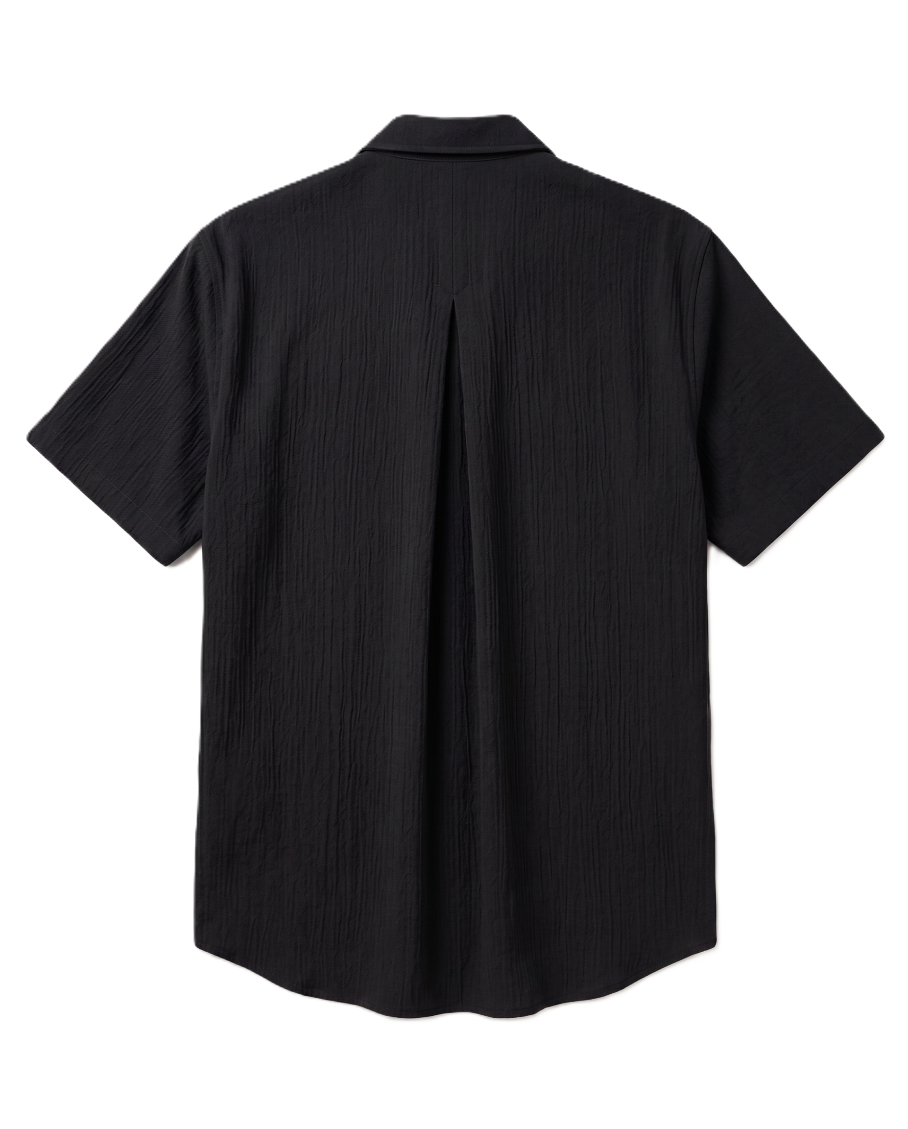 Zegna - Textured Short-Sleeve Shirt  - Black