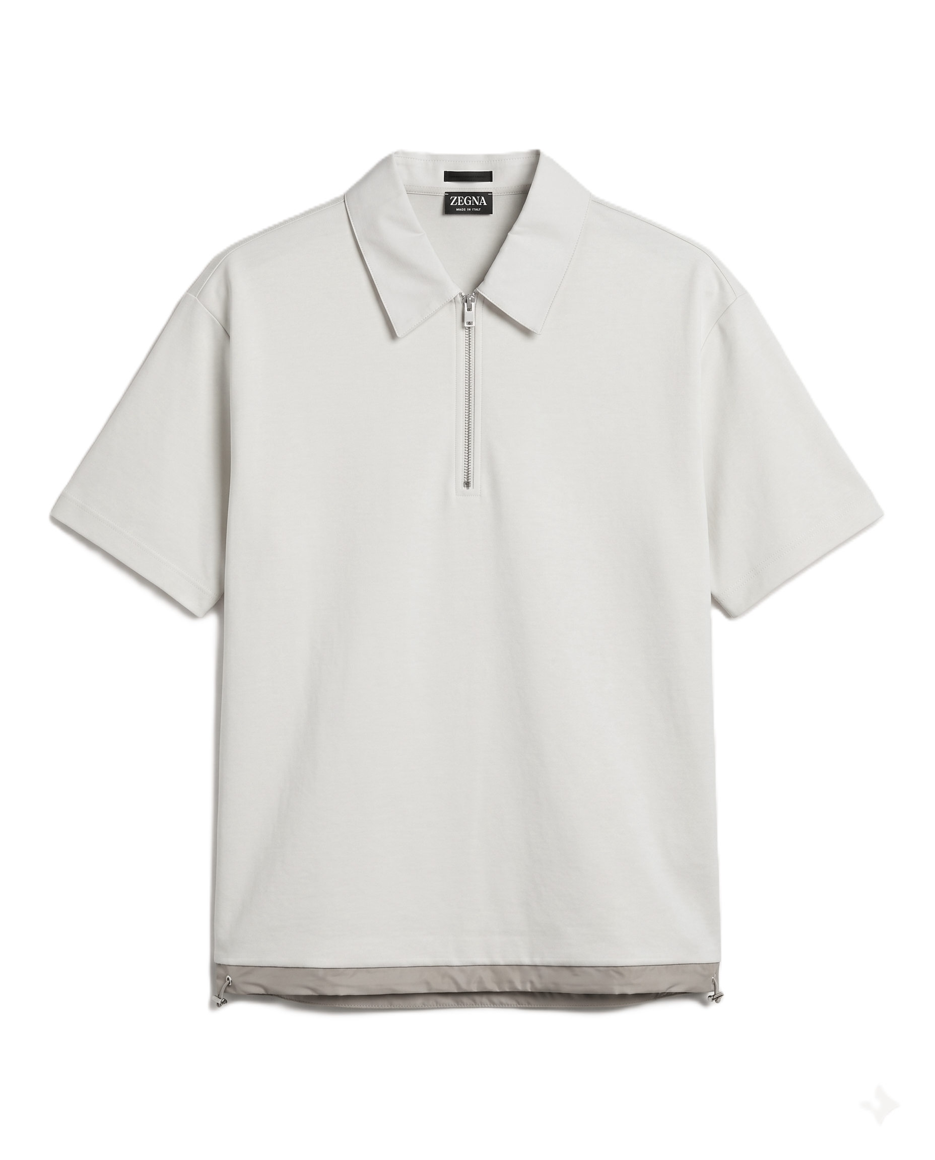 Zegna - Drawstring Hem Polo - Off-White