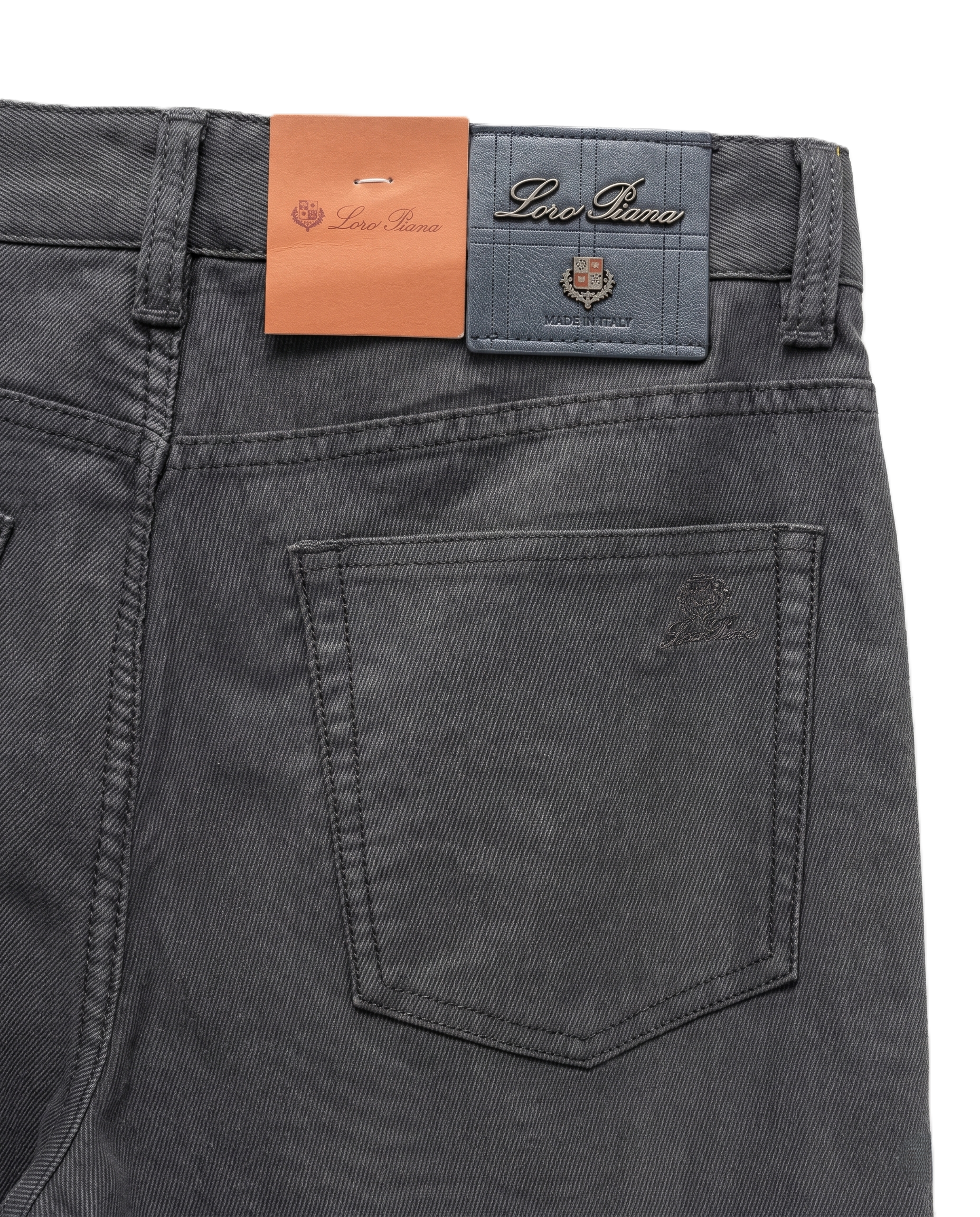 Loro Piana - Denim Trousers in Charcoal Grey