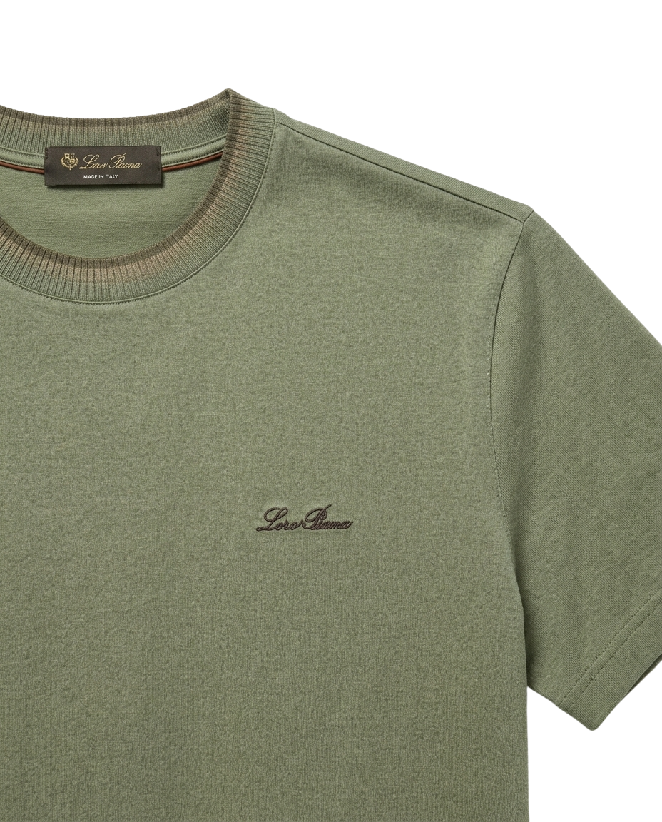 Loro Piana - Olive Green Crewneck T-Shirt
