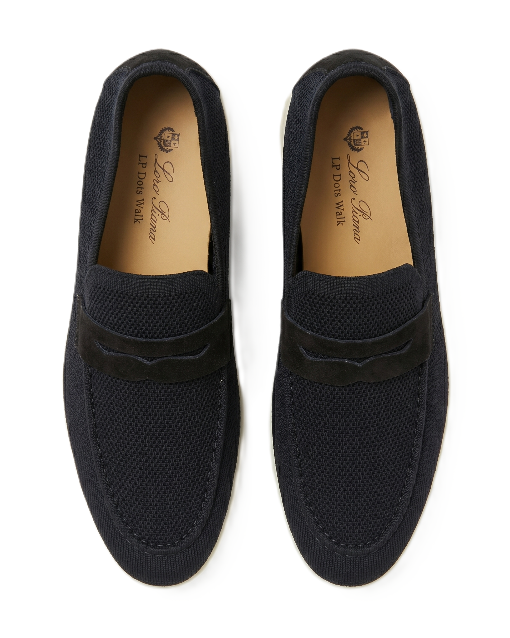 Loro Piana - Dots Walk Suede & Knit Loafers - Black