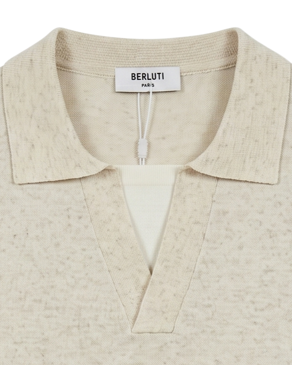Berluti - Speckled Knit Polo T-Shirt