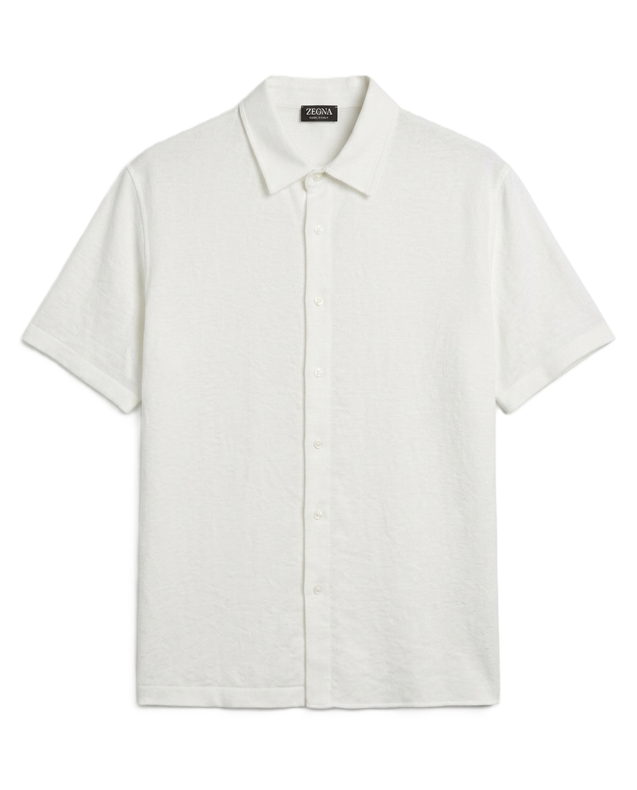 Zegna - Premium White Linen Shirt