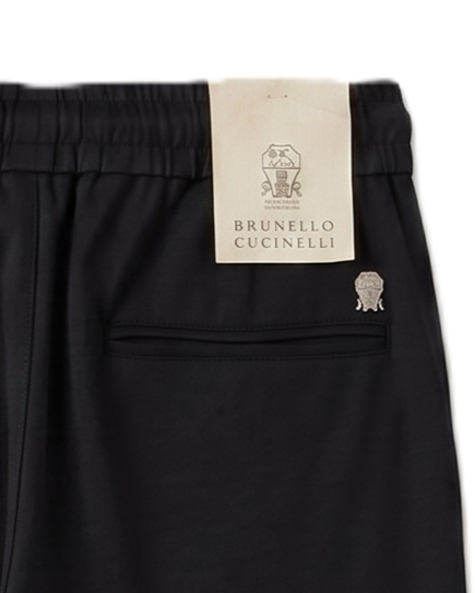 Brunello Cucinelli - Men's Black Track Pants with Drawstring Waist
