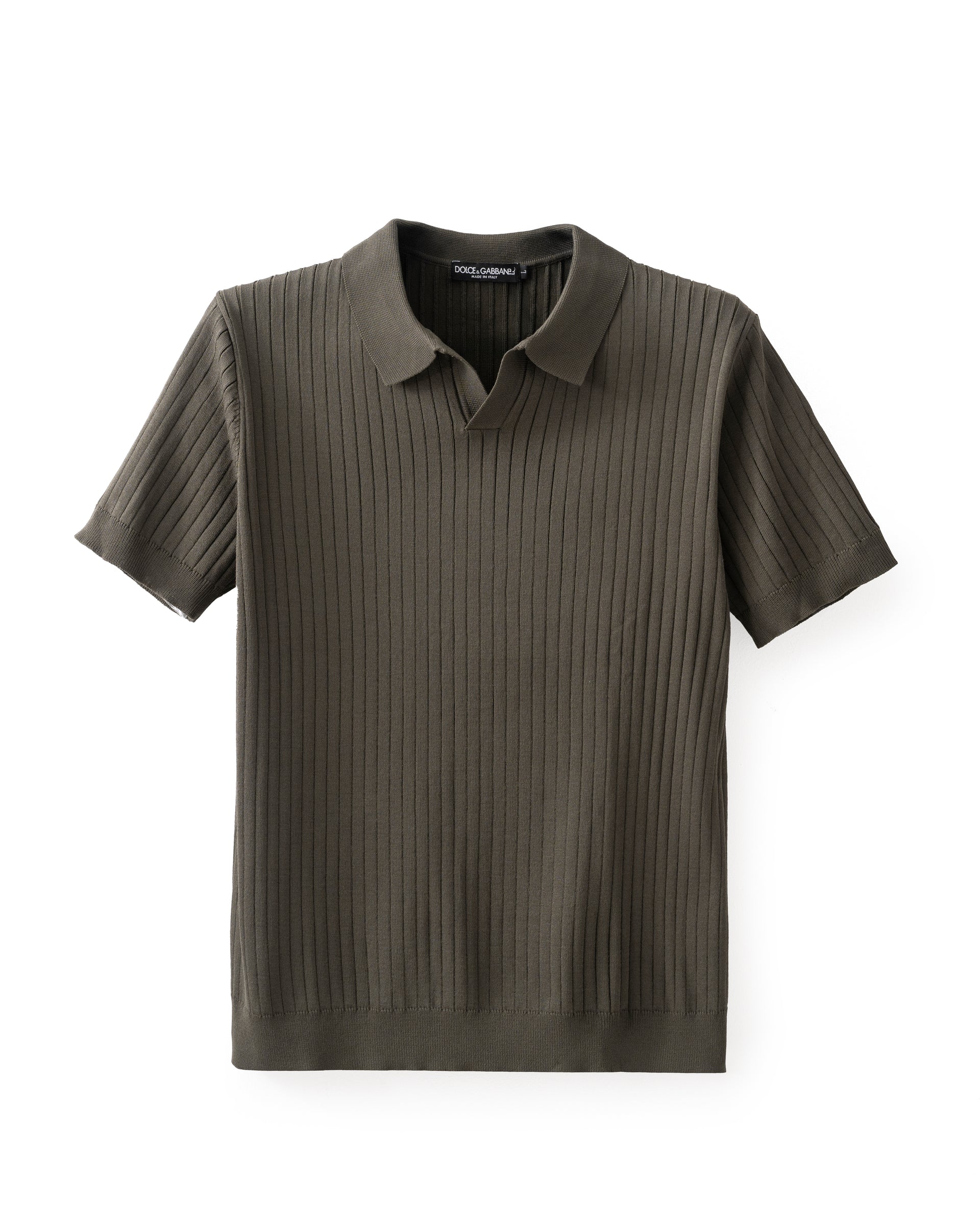Knitted polo T-Shirt D&G Olive