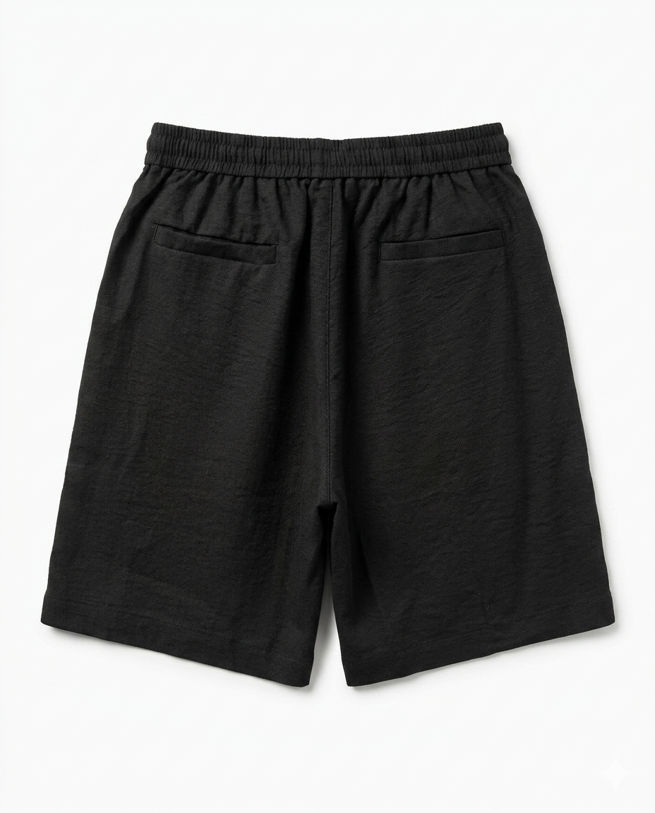 Premium Black Linen Shorts - Zegna