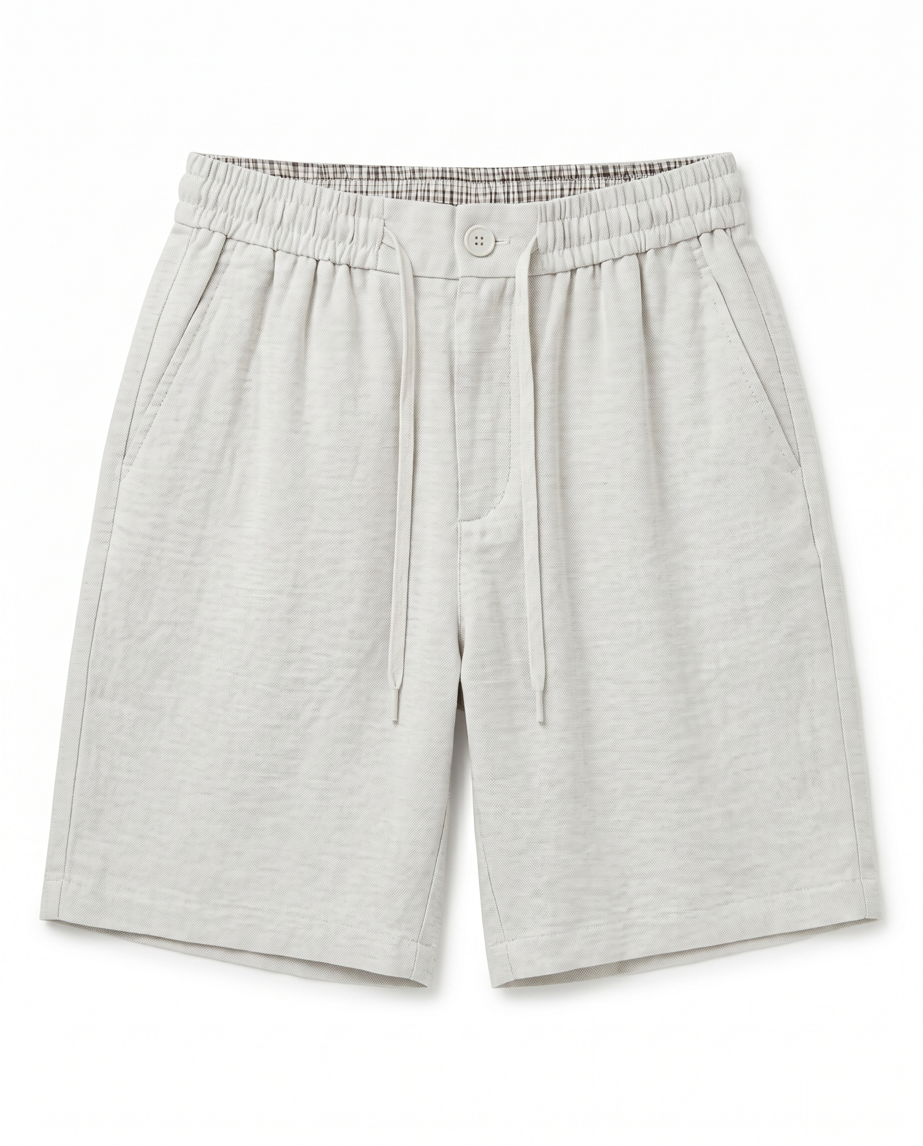 Premium Linen Shorts - Stone Grey - Zegna