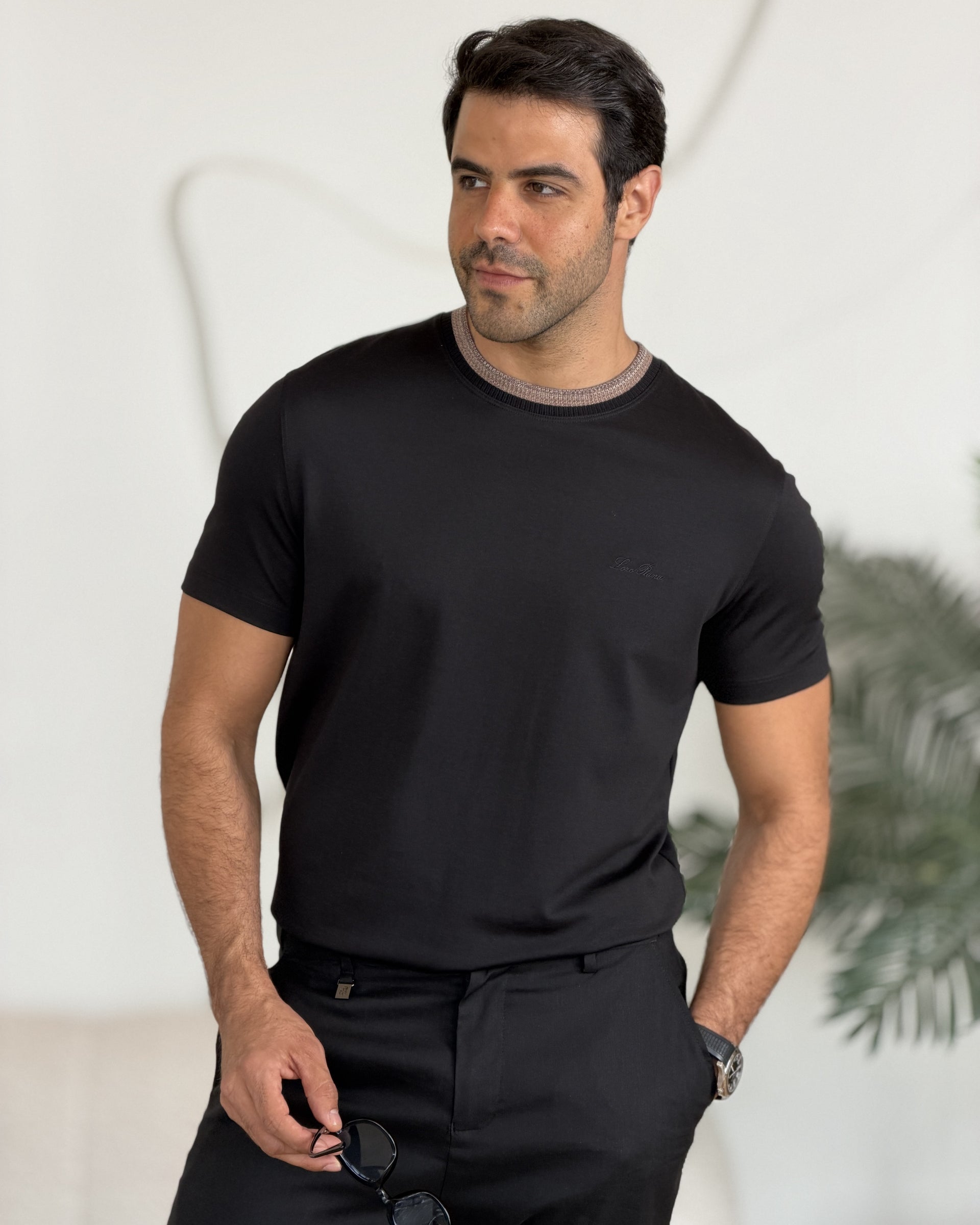 Loro Piana - Silk & Cotton T-Shirt - Black