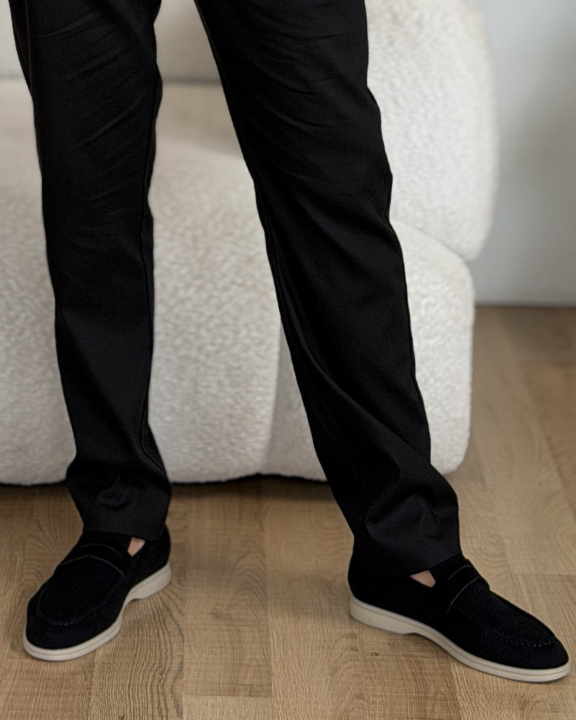 Loro Piana - Dots Walk Suede & Knit Loafers - Black