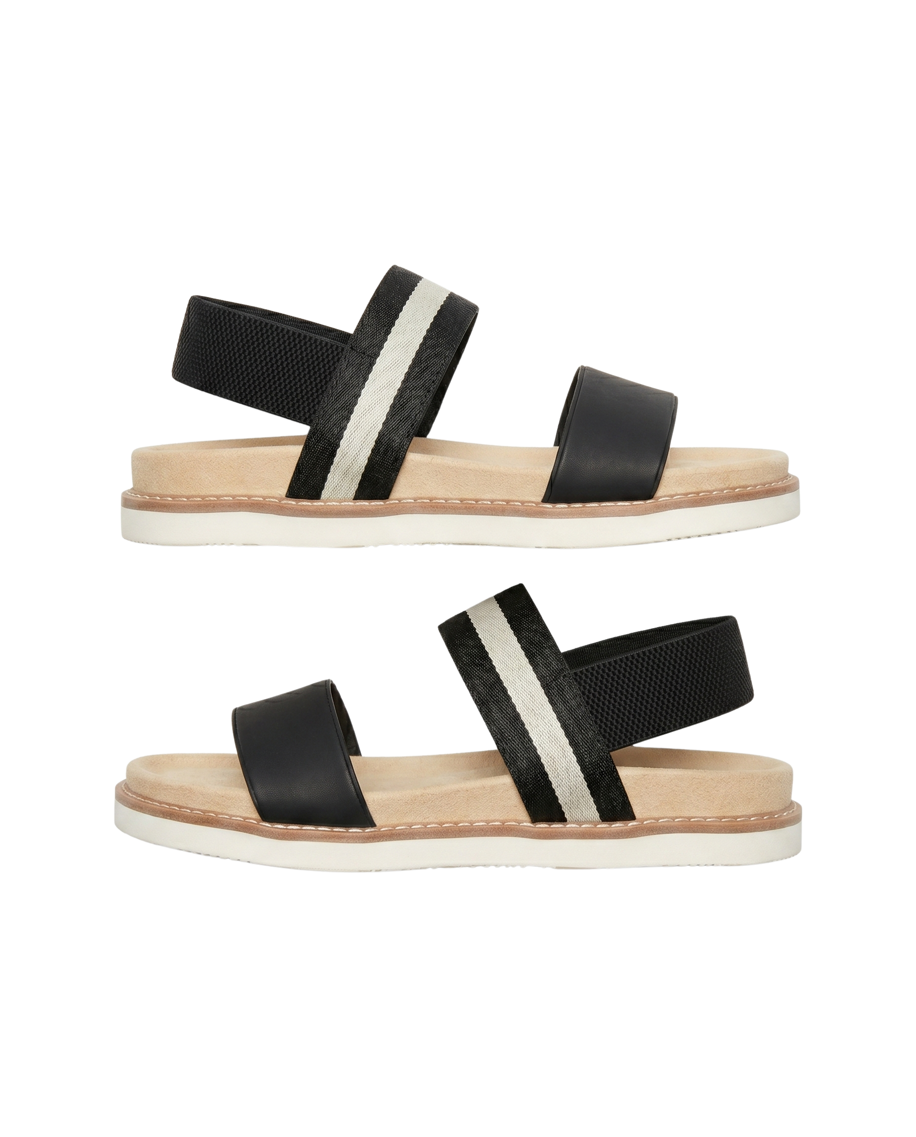 Bally - Striped Slingback Sandals