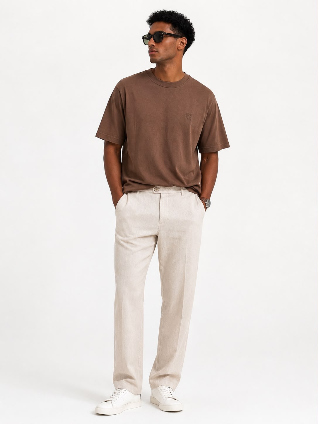 Loewe - Embroidered T-Shirt - Brown