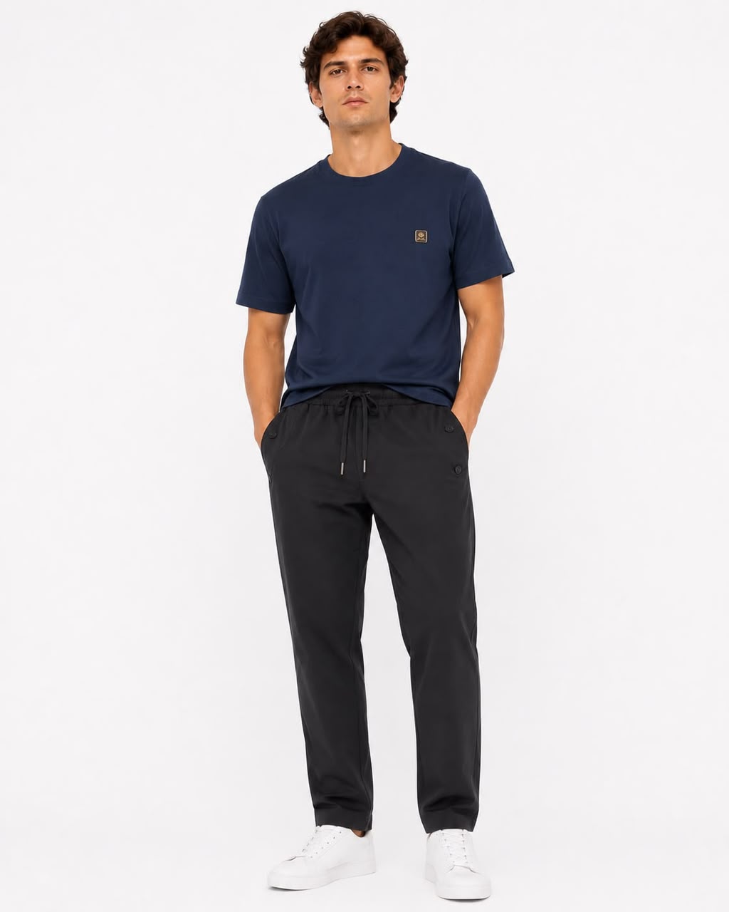 Loro Piana - Crewneck T-Shirt - Navy Blue